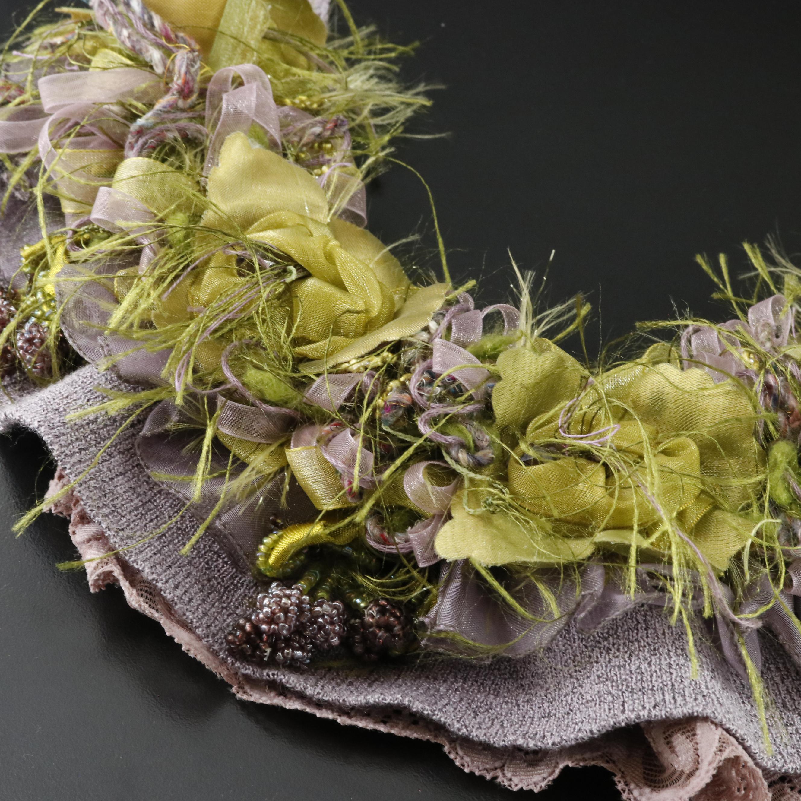 Handmade Floral Collar Necklace