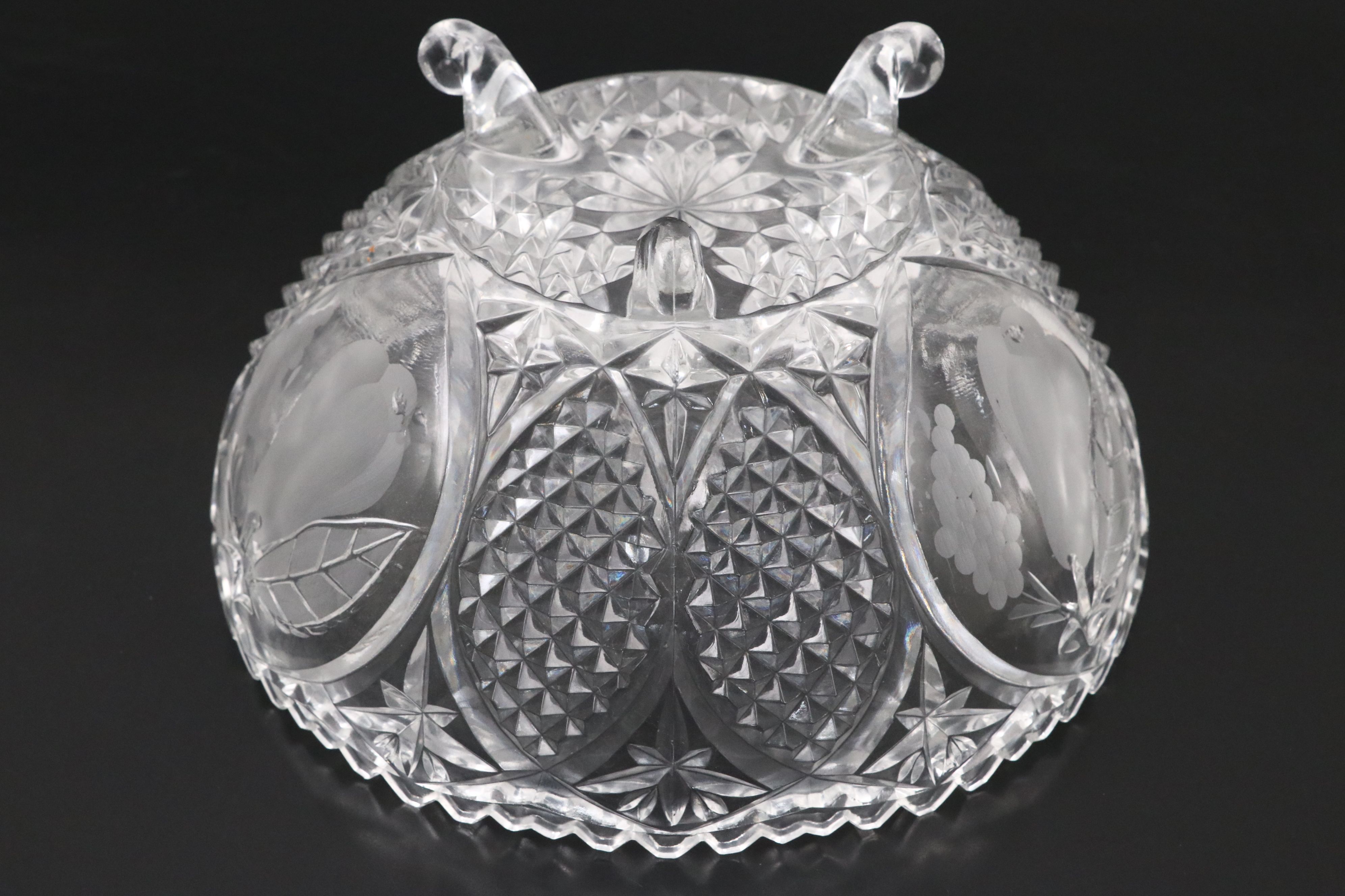 Waterford Crystal "Glandore" Cruet and Vinegar Bottle with Bowls