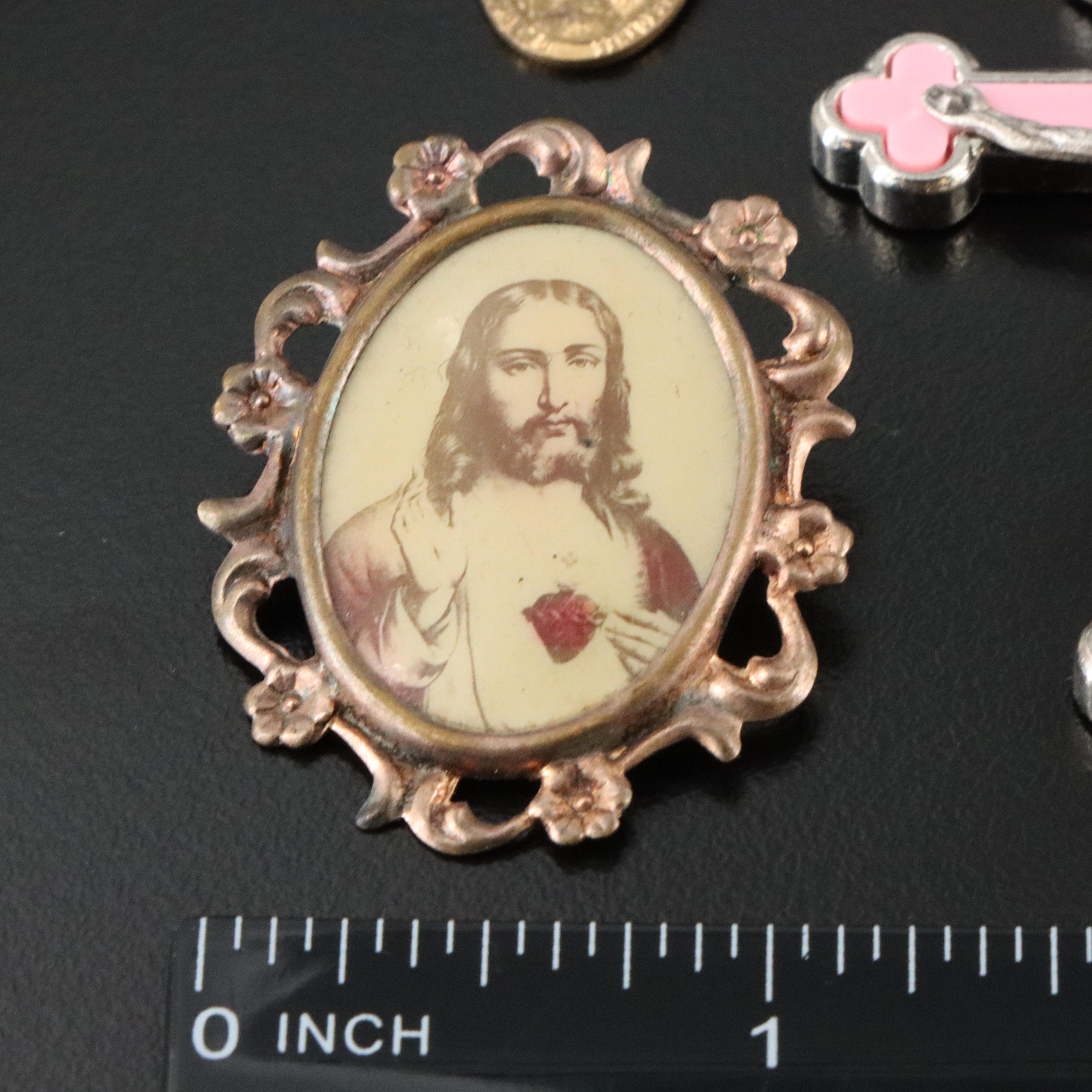 Religious Medal, Cross, and Crucifix Pendant and Brooch Collection