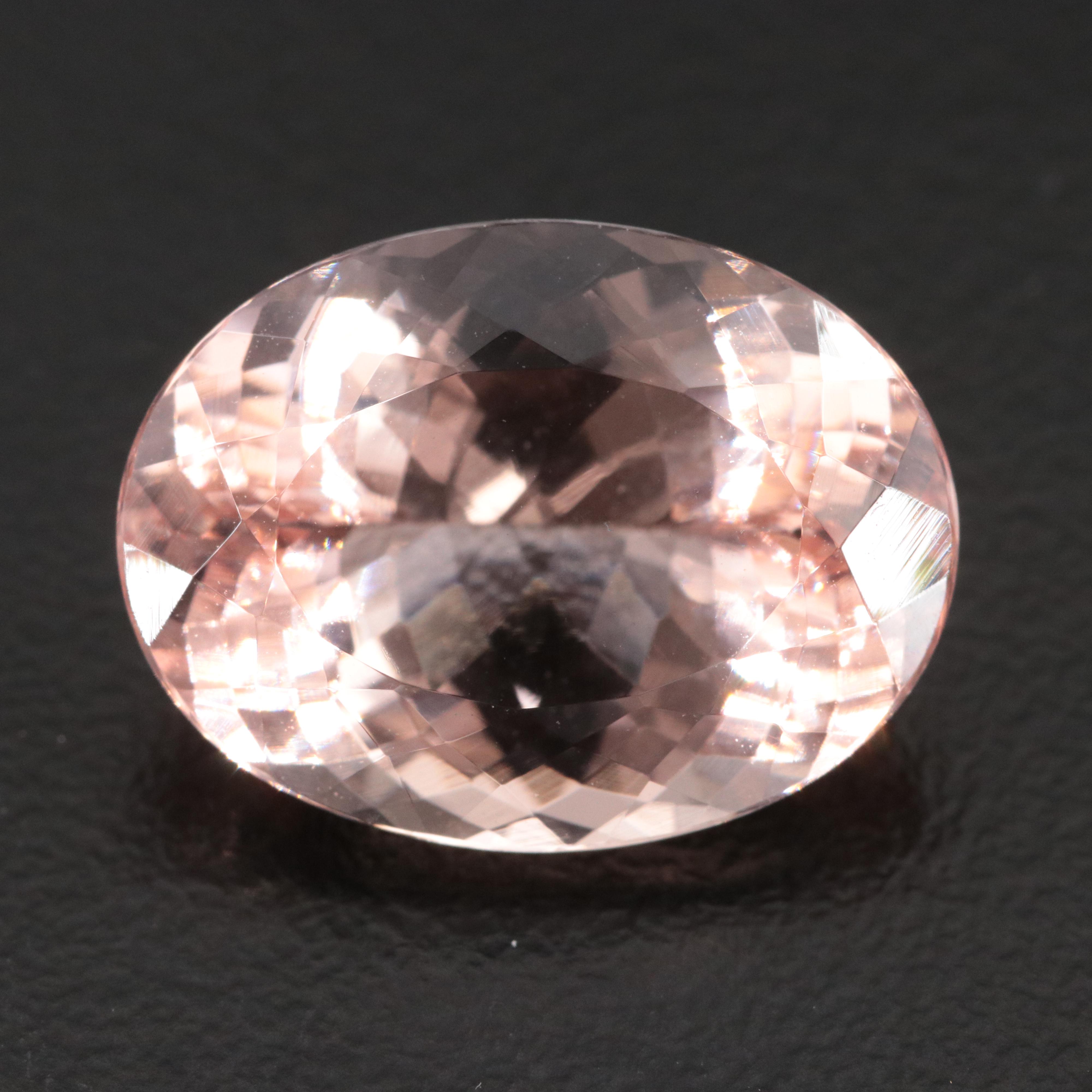 Loose 9.36 CT Morganite with IGI Report