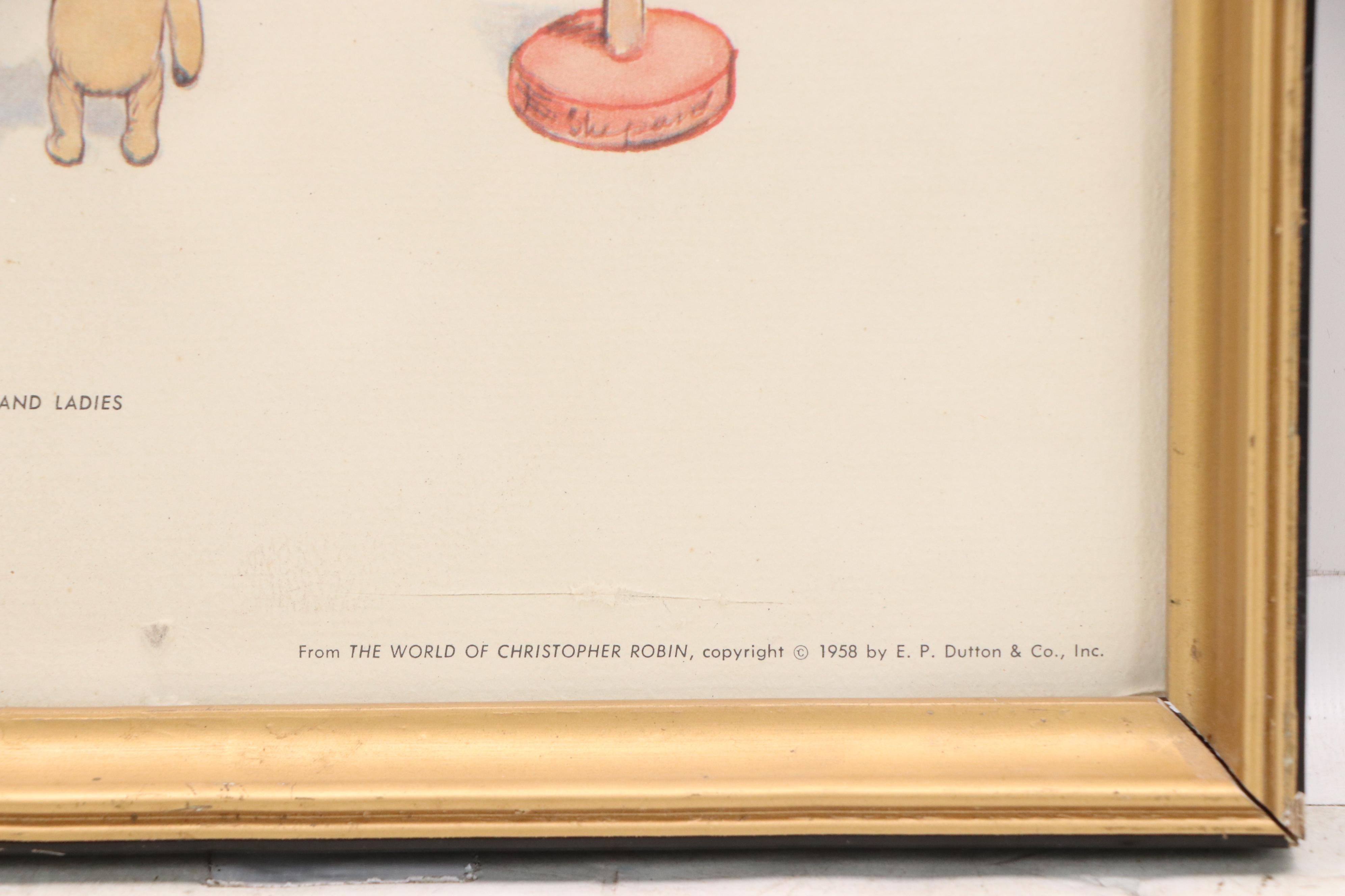 Three Offset Lithographs from Winnie-the-Pooh Books, 20th Century