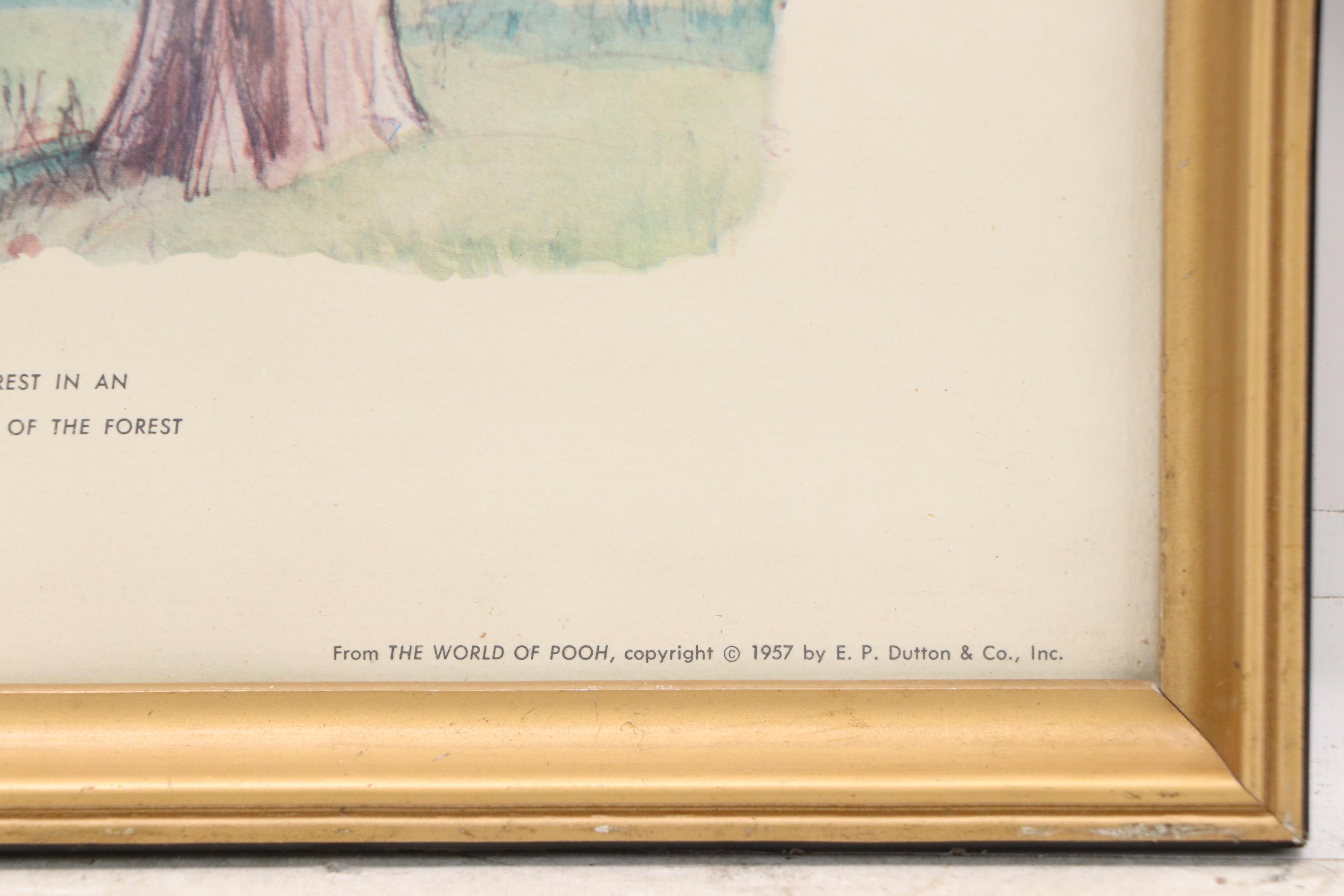 Three Offset Lithographs from Winnie-the-Pooh Books, 20th Century