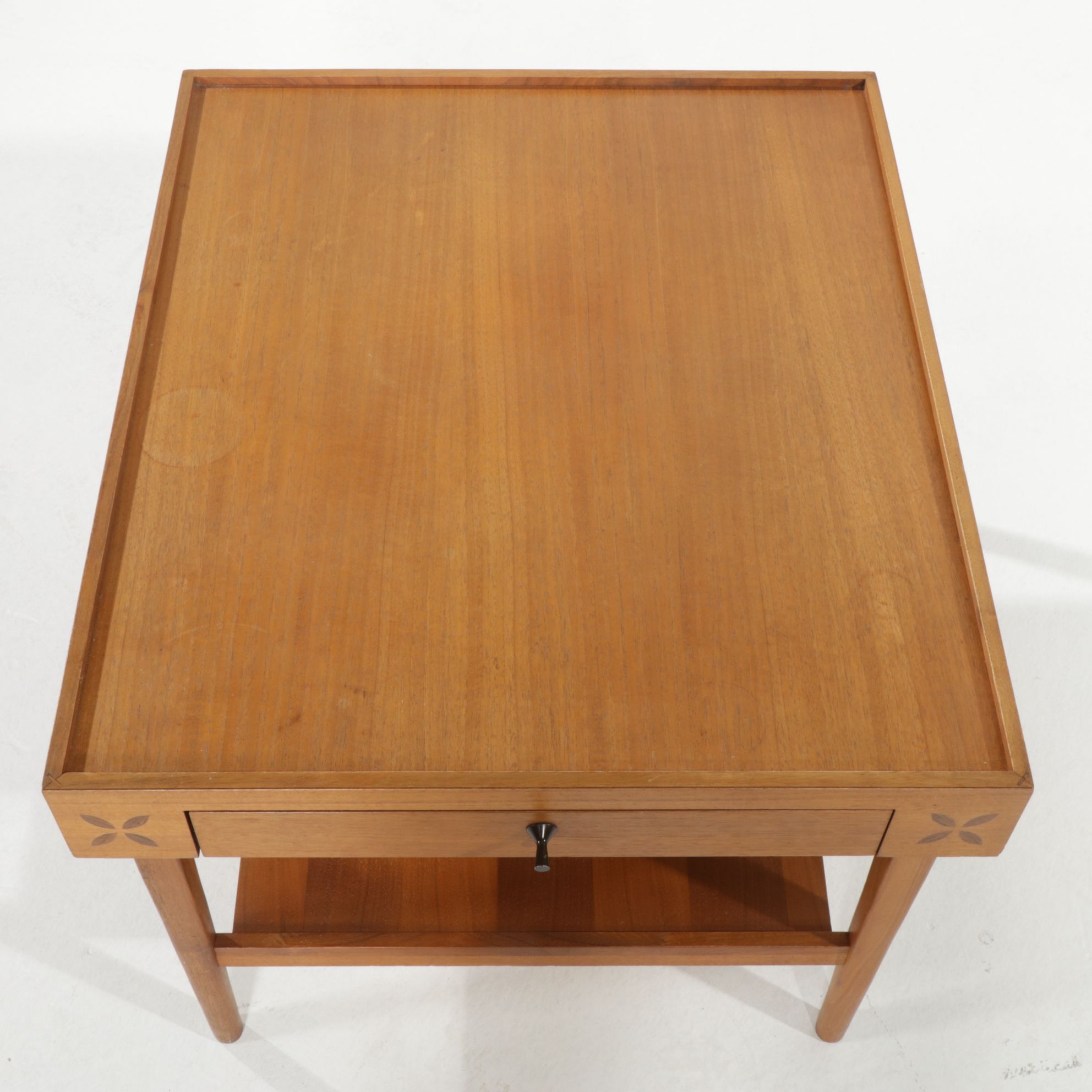 Kipp Stewart for Calvin Furniture Mid Century Modern Teak End Table