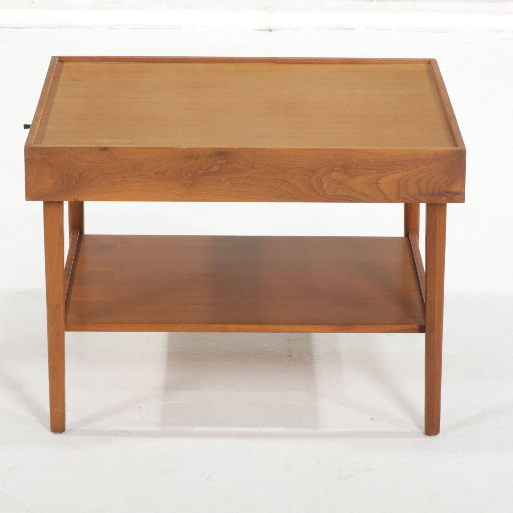 Kipp Stewart for Calvin Furniture Mid Century Modern Teak End Table