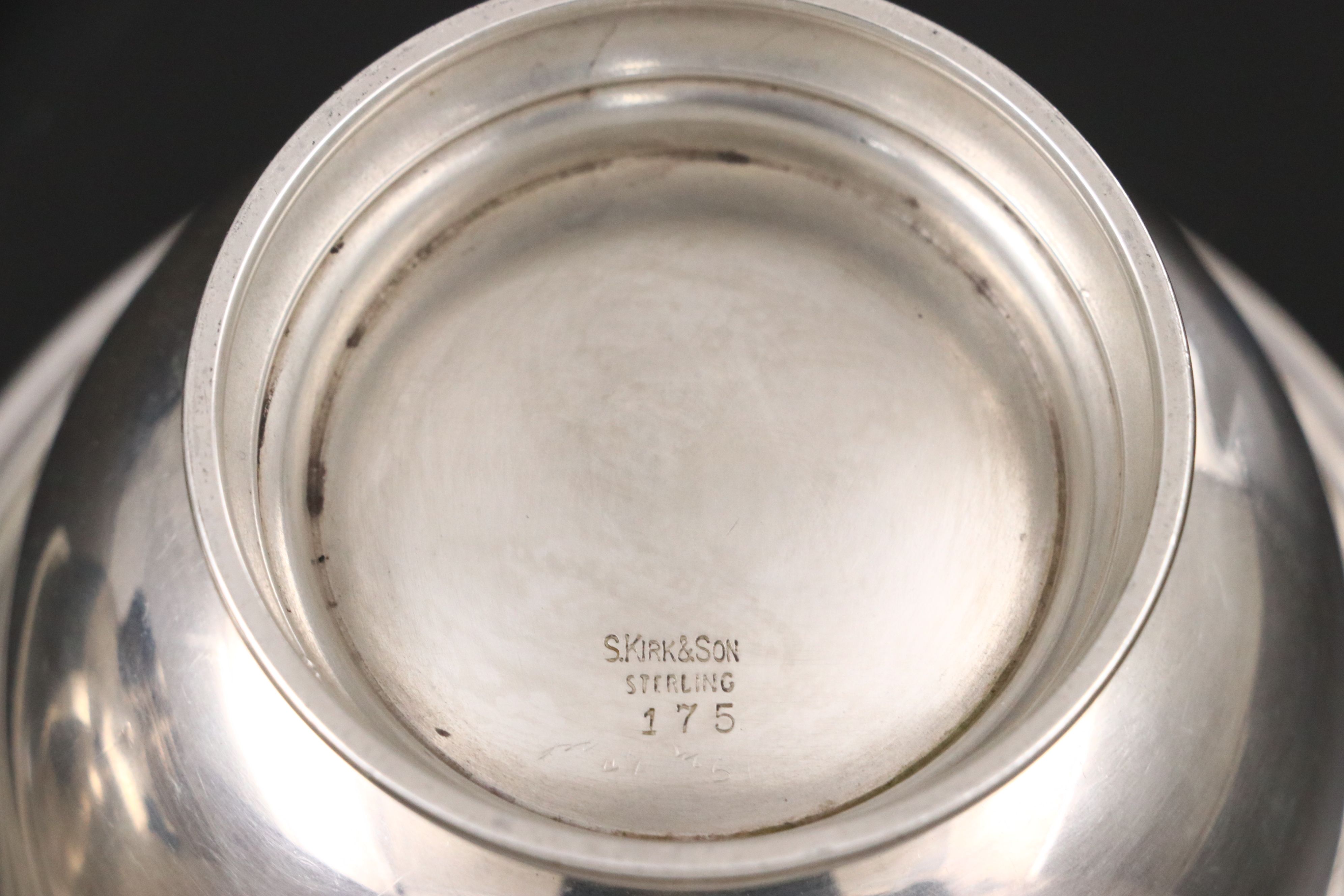 Sterling Silver Plate, Bowls, Weighted Candlesticks and Shakers