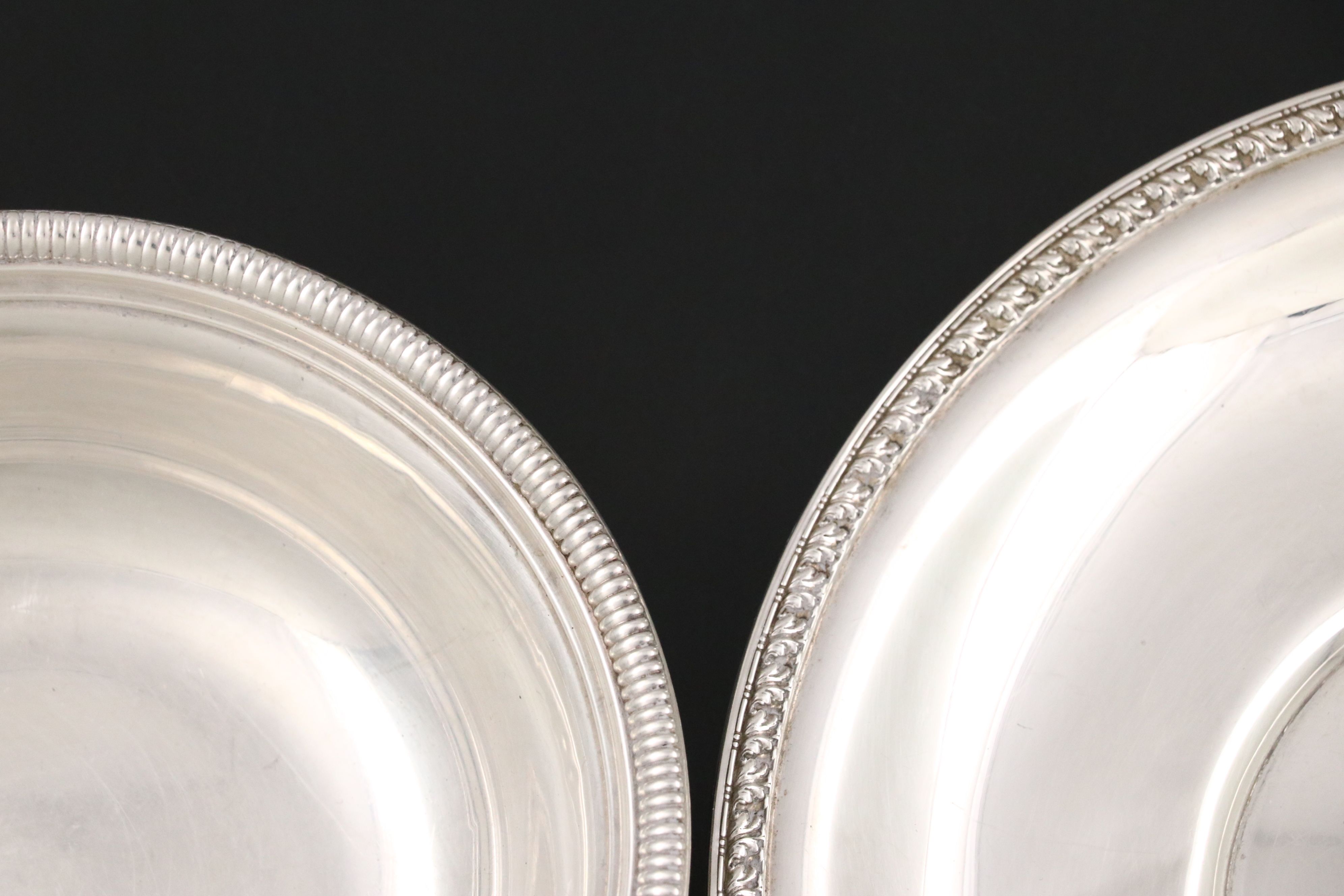 Sterling Silver Plate, Bowls, Weighted Candlesticks and Shakers