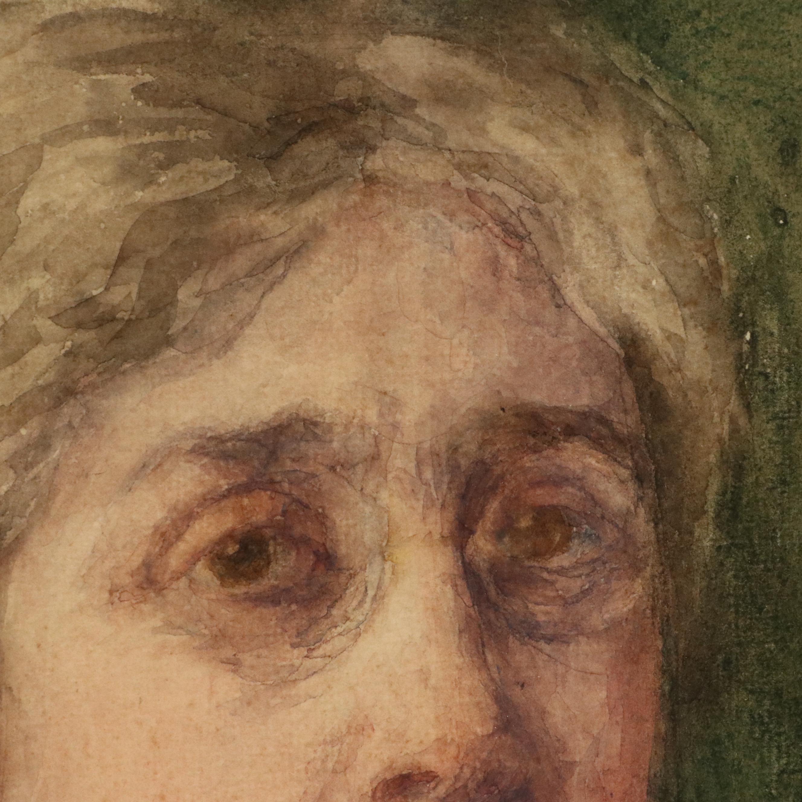 Elizabeth Gowdy Baker Watercolor Portrait of Woman, Late 19th–20th Century