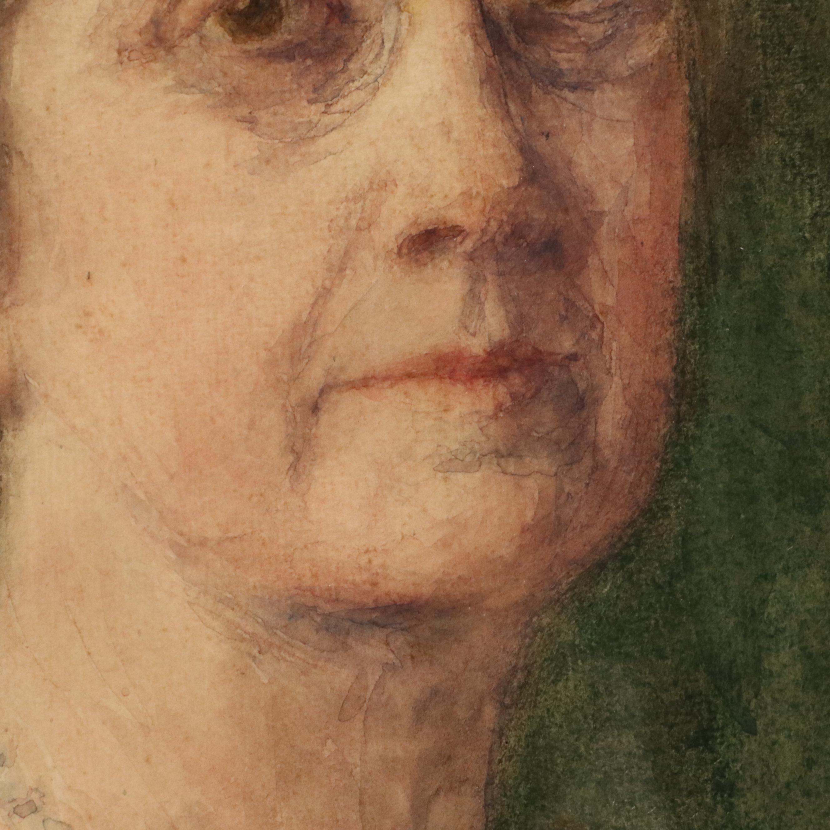 Elizabeth Gowdy Baker Watercolor Portrait of Woman, Late 19th–20th Century
