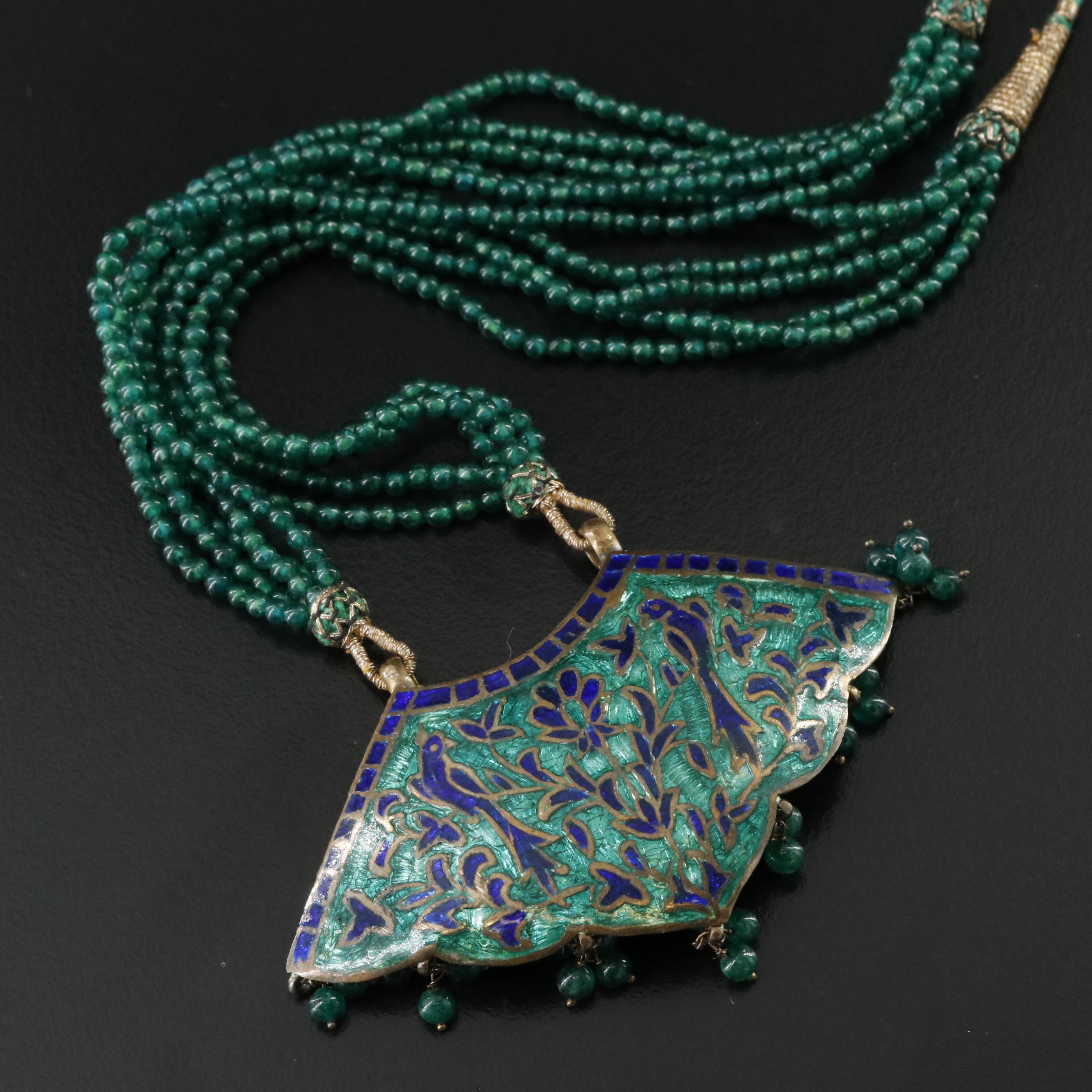 Peacock Themed Necklace and Bangles