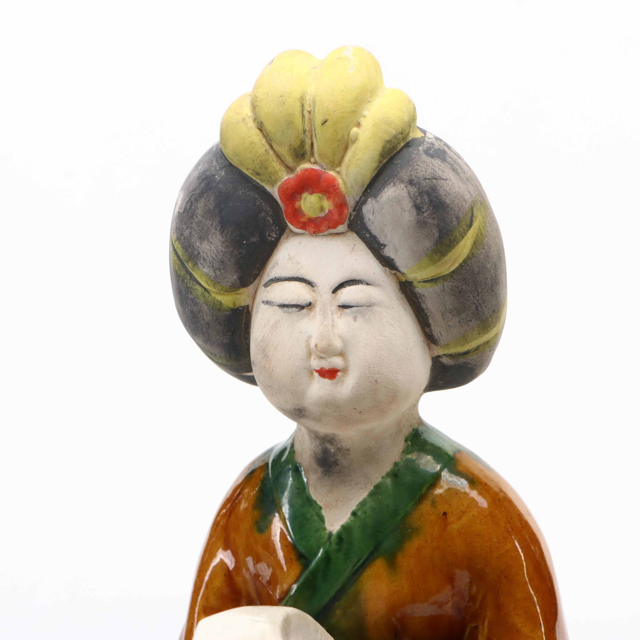 Beijing Clay Figure Ltd. Sancai Ware Ceramic Horse and Rider