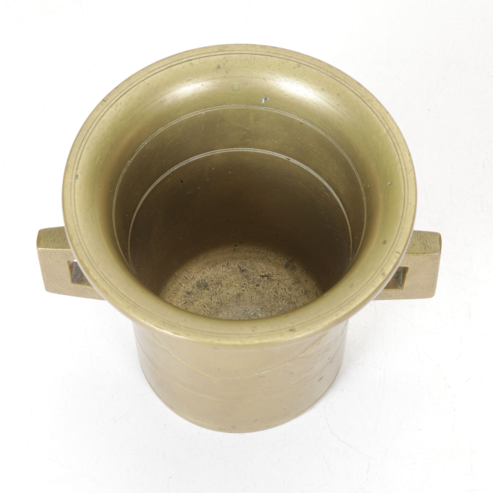 Solid Brass Mortar & Pestle, Early to Mid-20th Century