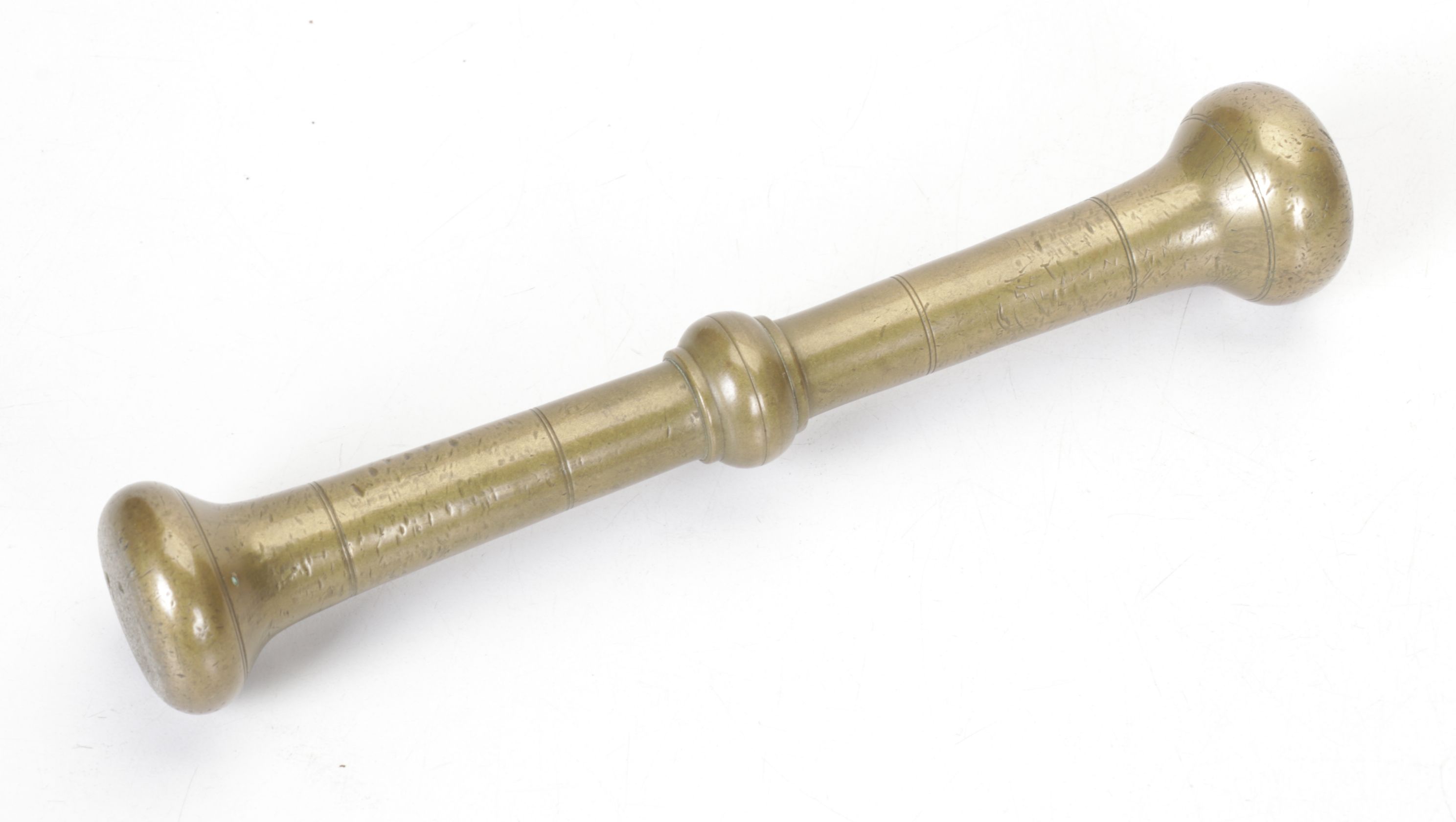 Solid Brass Mortar & Pestle, Early to Mid-20th Century