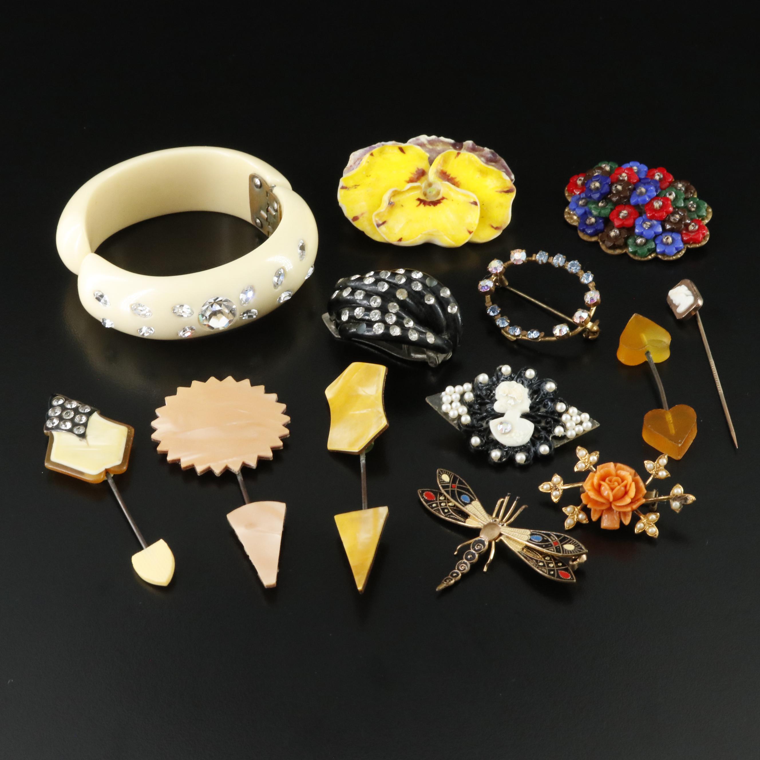 Jabot Pins Featured in Vintage and Antique Jewelry Collection