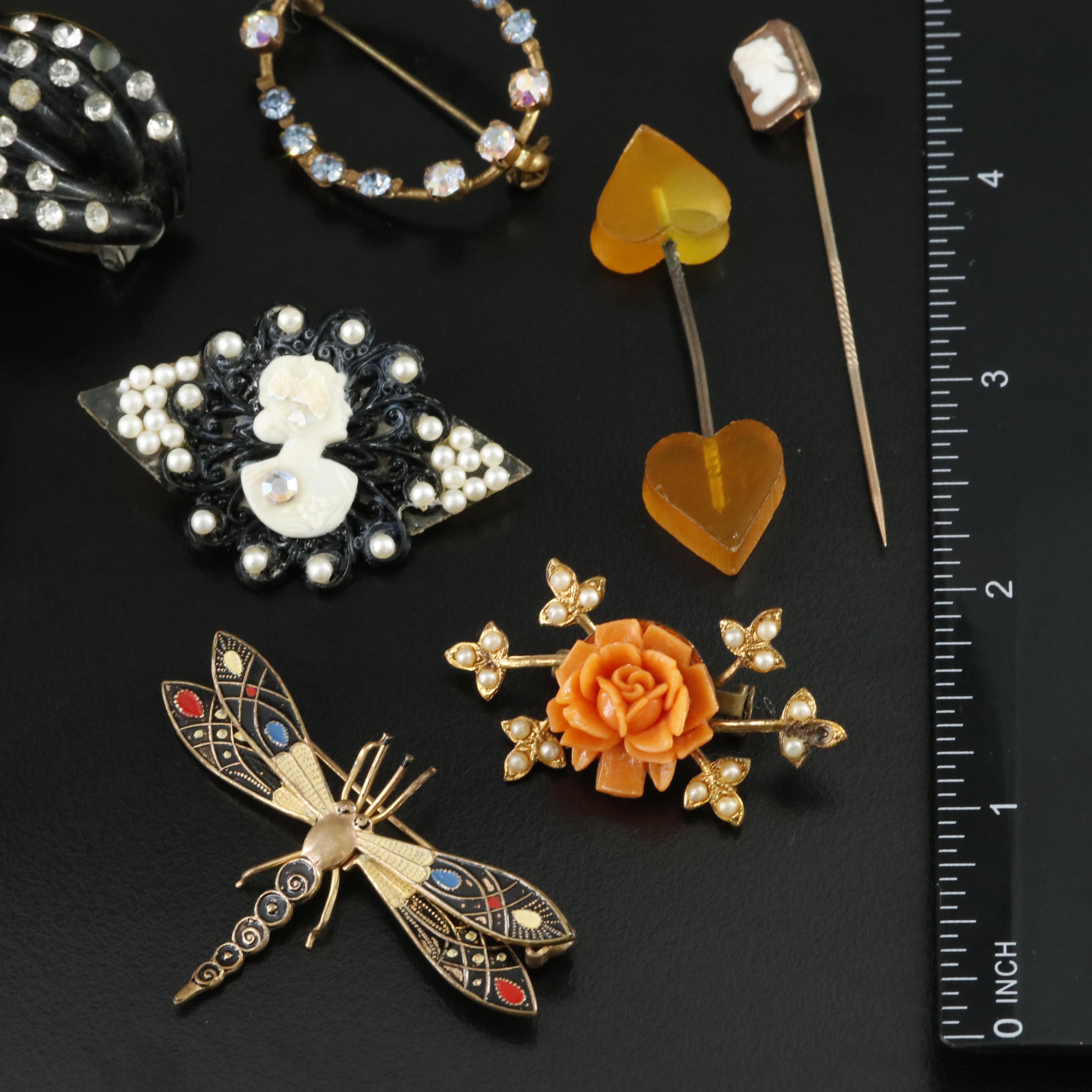 Jabot Pins Featured in Vintage and Antique Jewelry Collection