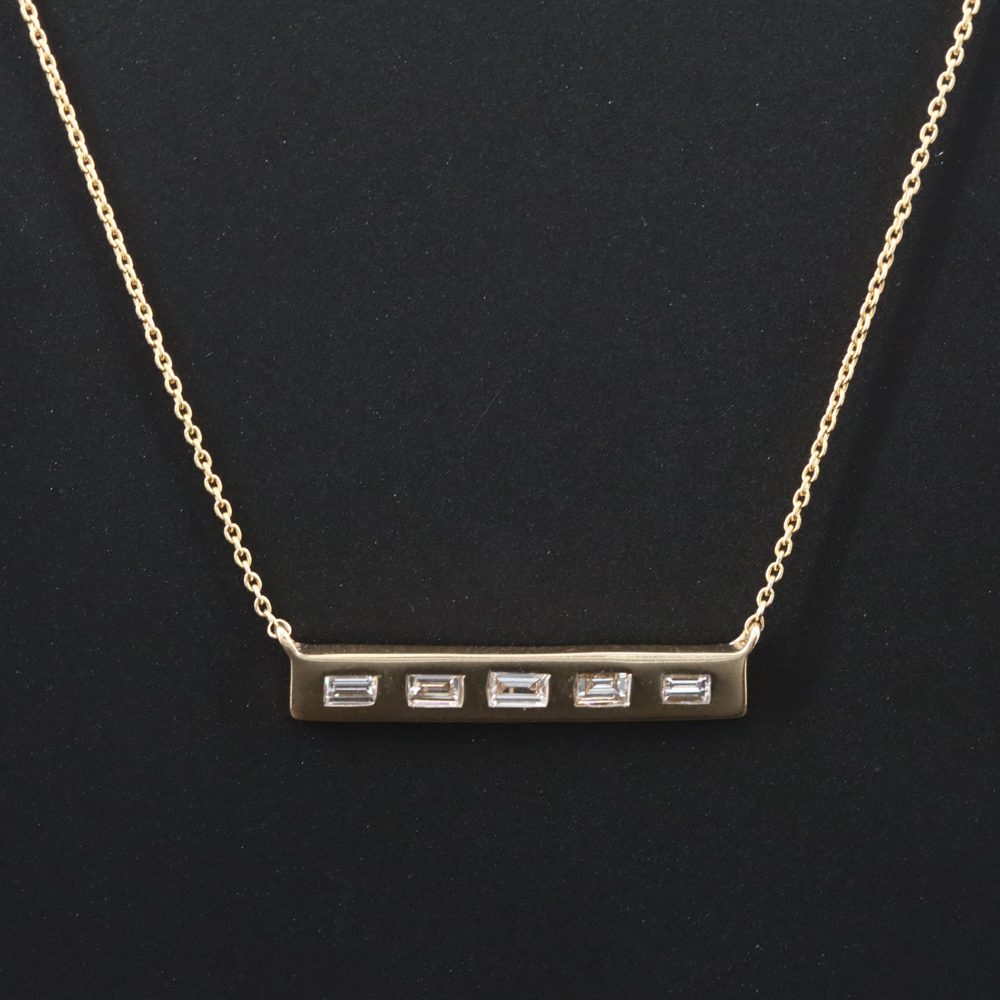 Kallati 14K 0.37 CTW Diamond Bar Necklace