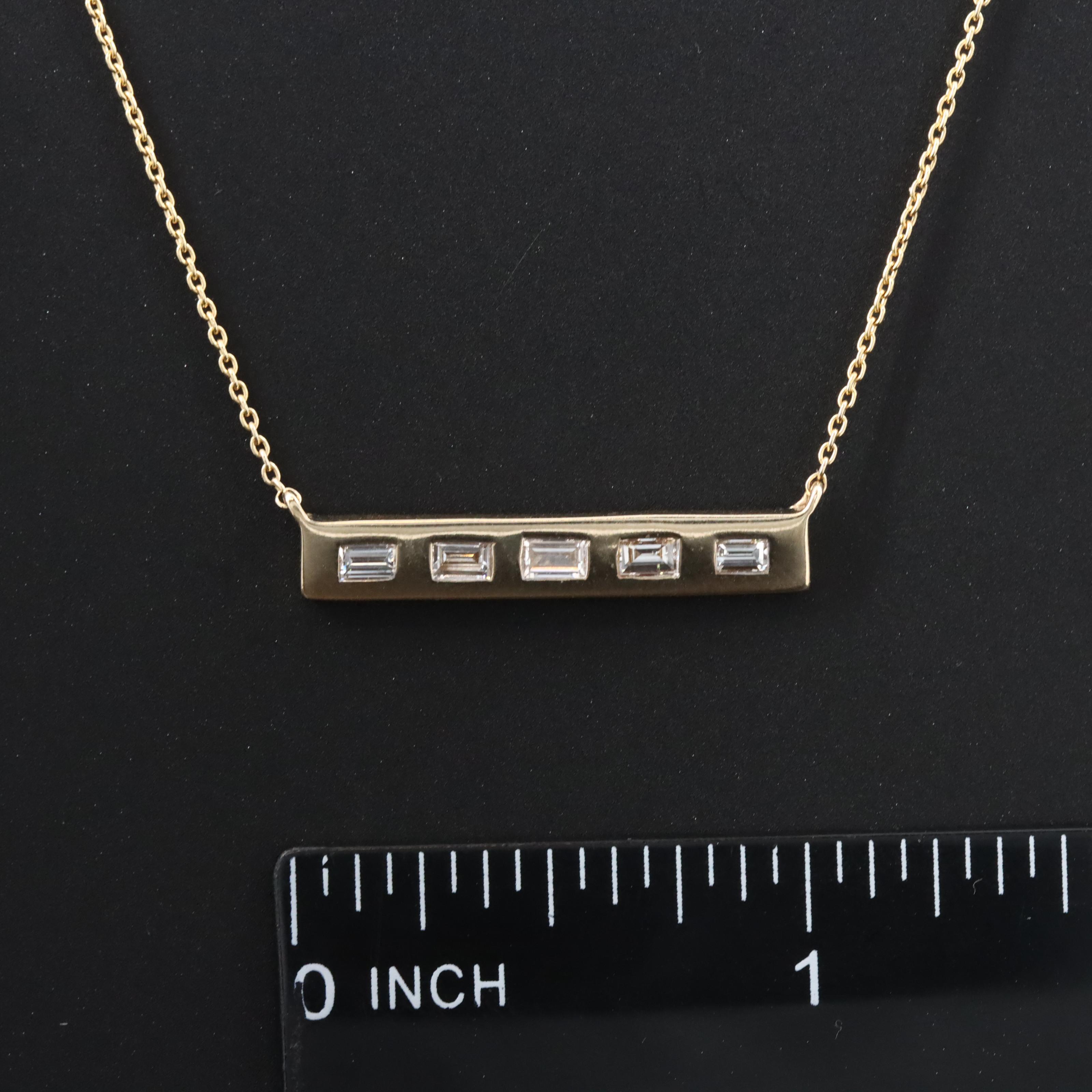 Kallati 14K 0.37 CTW Diamond Bar Necklace
