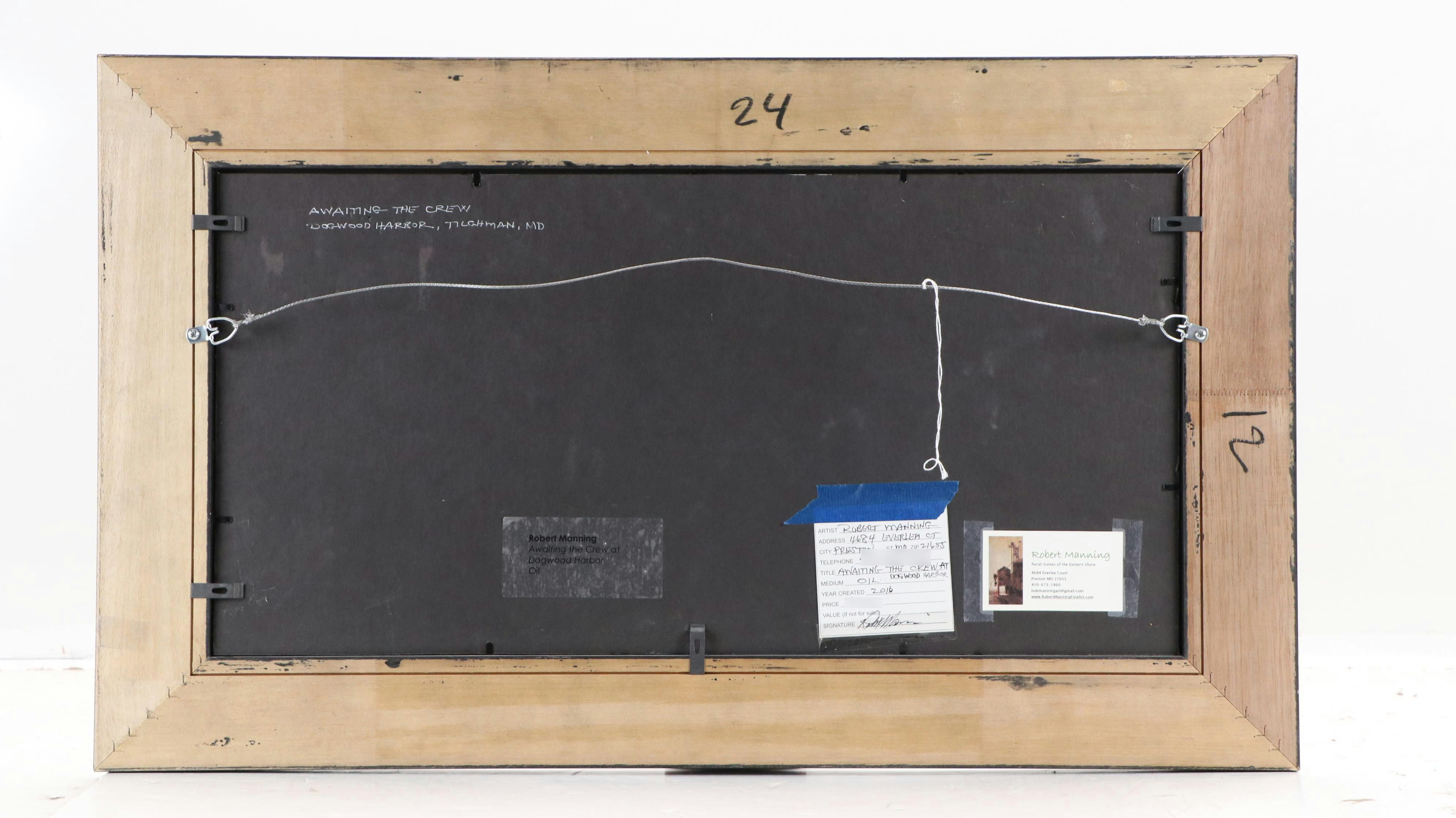 Robert Manning Oil Painting "Awaiting the Crew at Dogwood Harbor," 2016