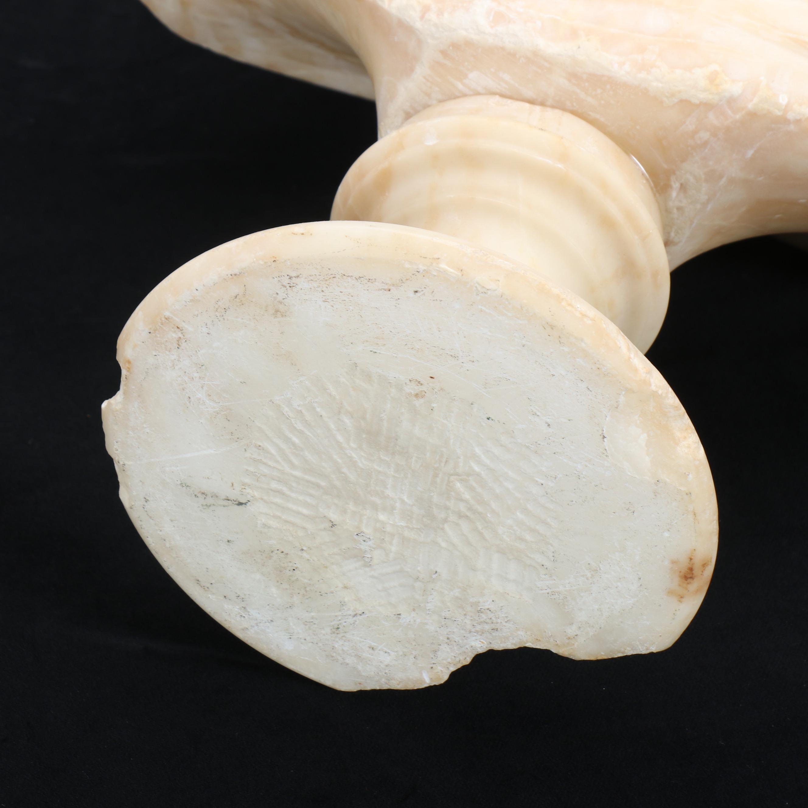 Alabaster Bust of Woman in Bonnet