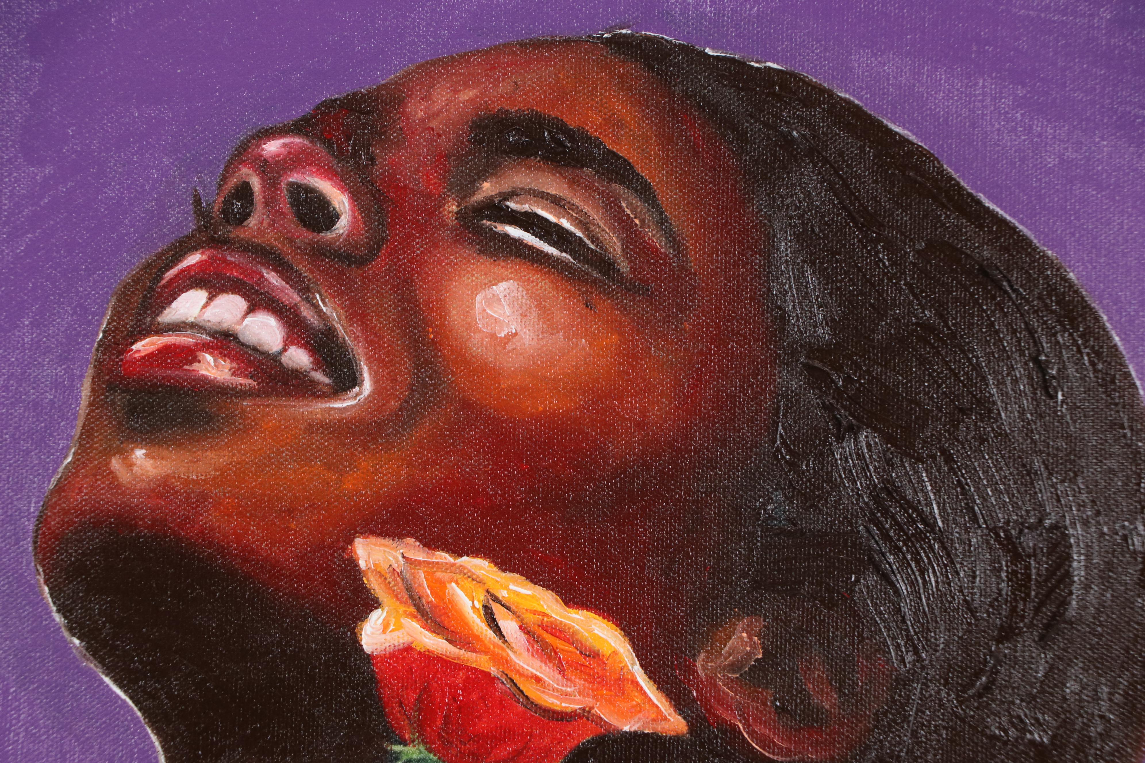 Oluwakemi Omowaire Oil Portrait "The Radiant Lady.", 21st Century