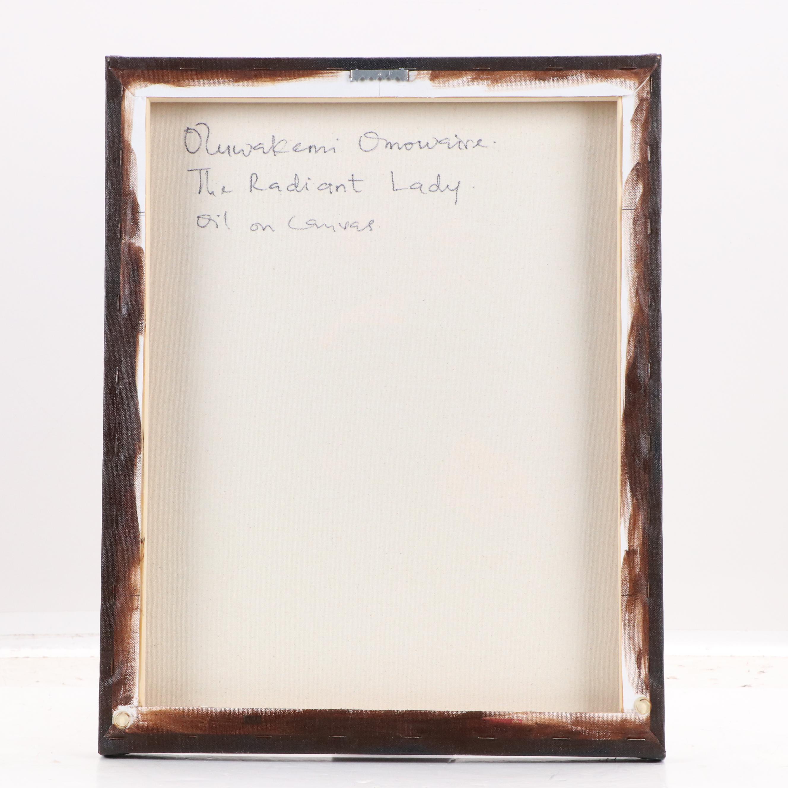 Oluwakemi Omowaire Oil Portrait "The Radiant Lady.", 21st Century