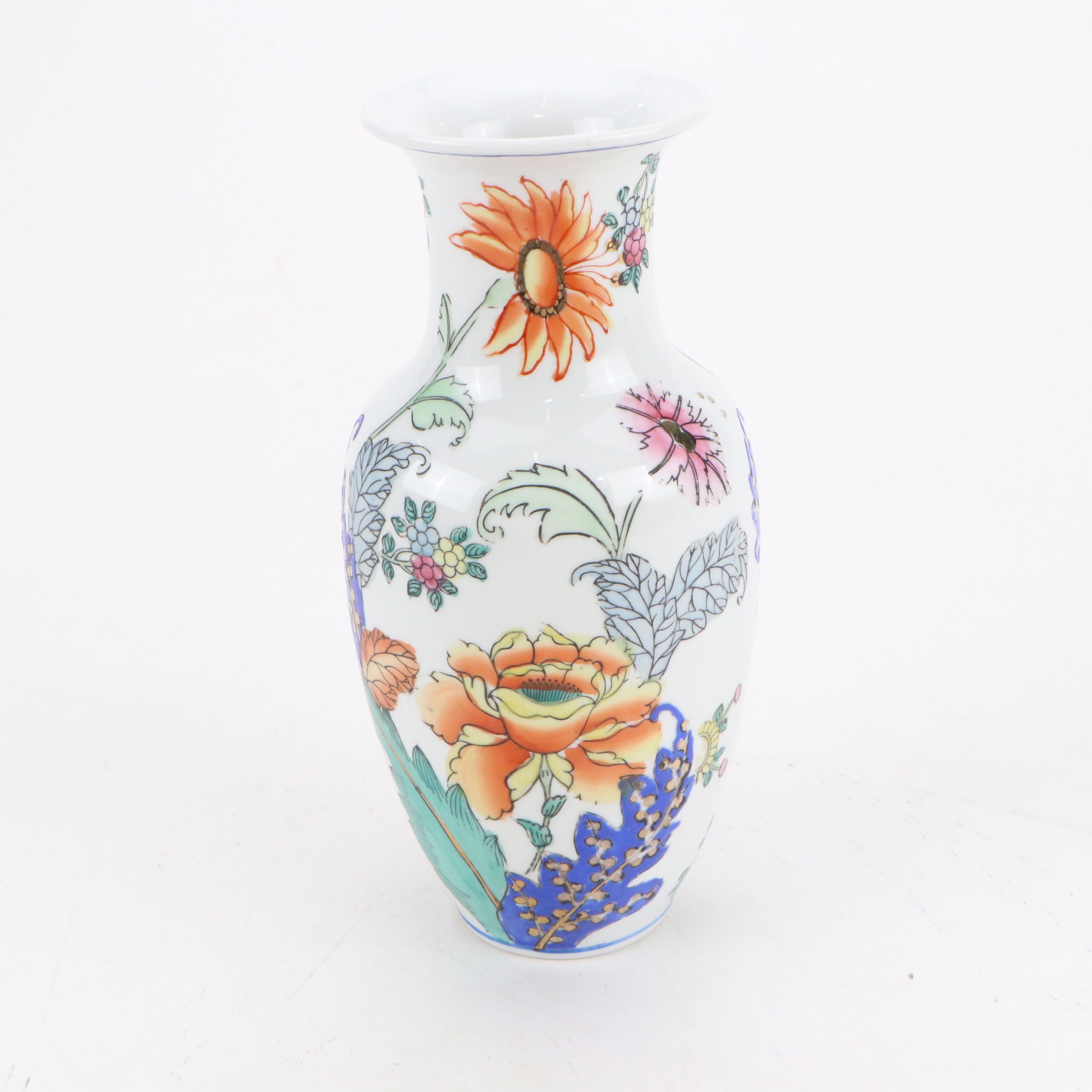 Thai Carved Wooden Spirit House, Japanese Porcelain Teapot, and Porcelain Vase