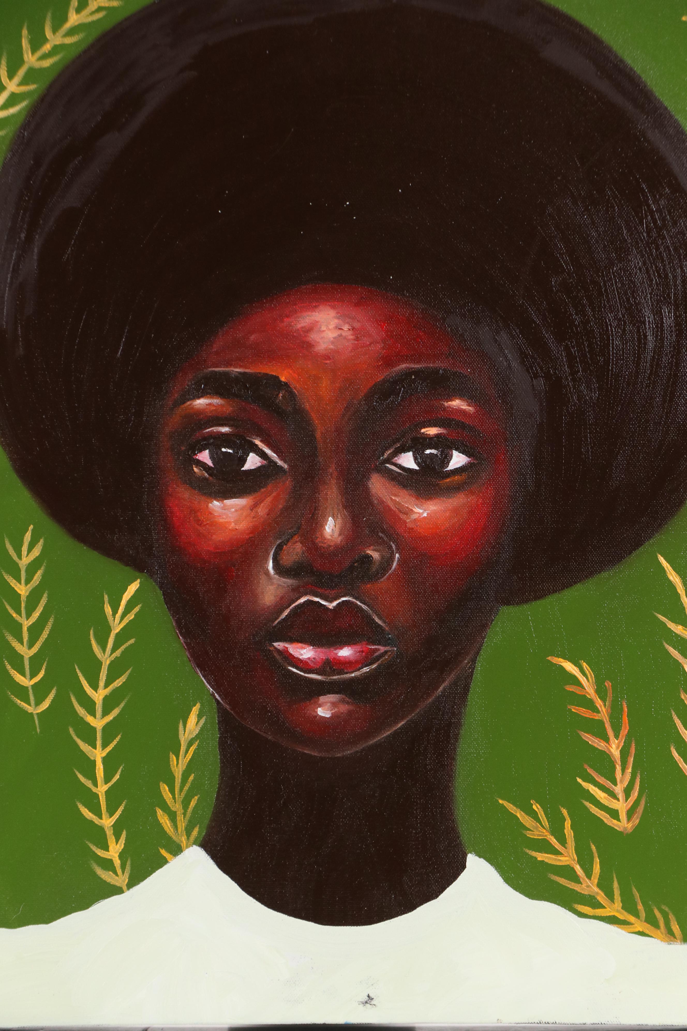 Oluwakemi Omowaire Oil Portrait "The Journey of Being.," 21st Century