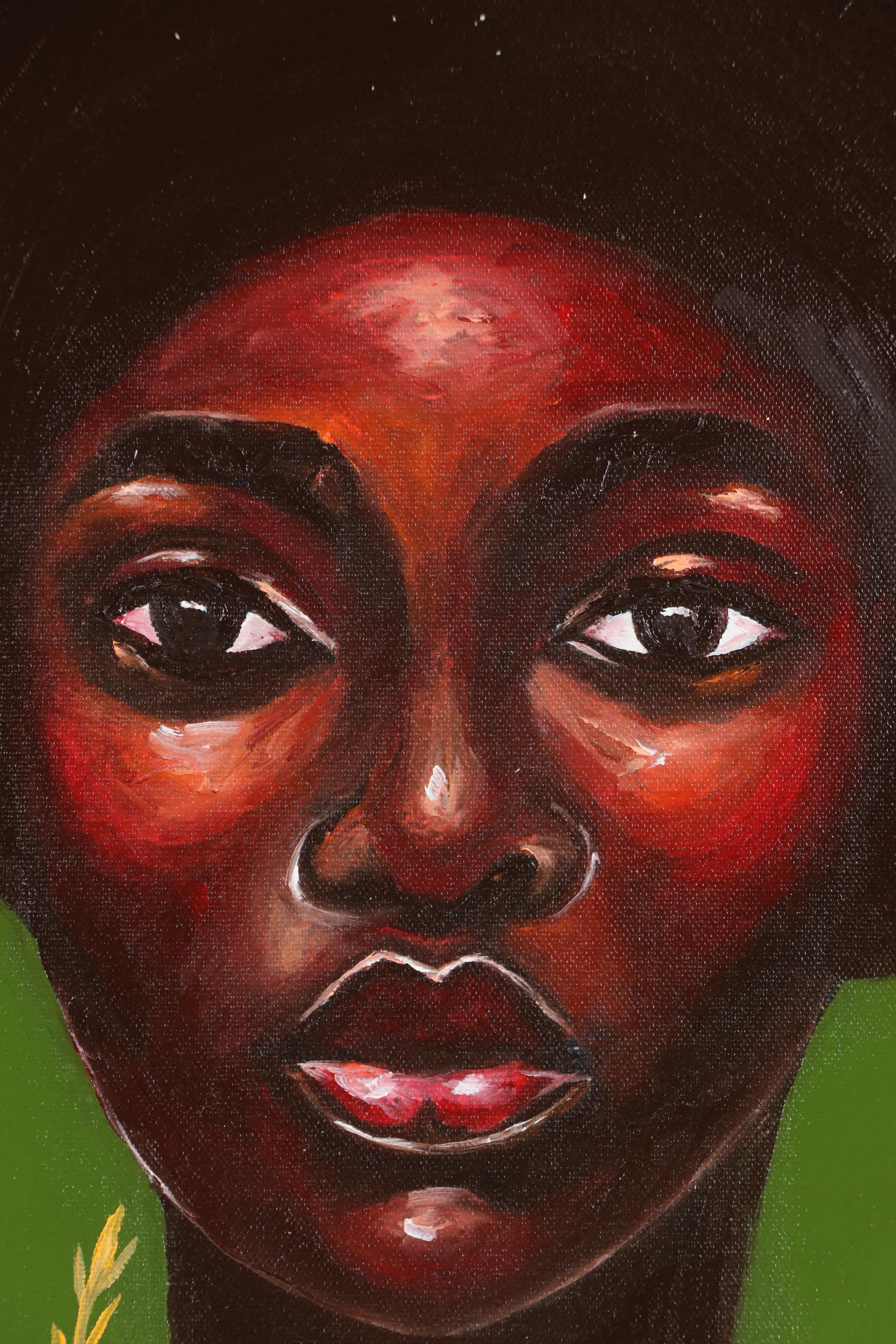 Oluwakemi Omowaire Oil Portrait "The Journey of Being.," 21st Century