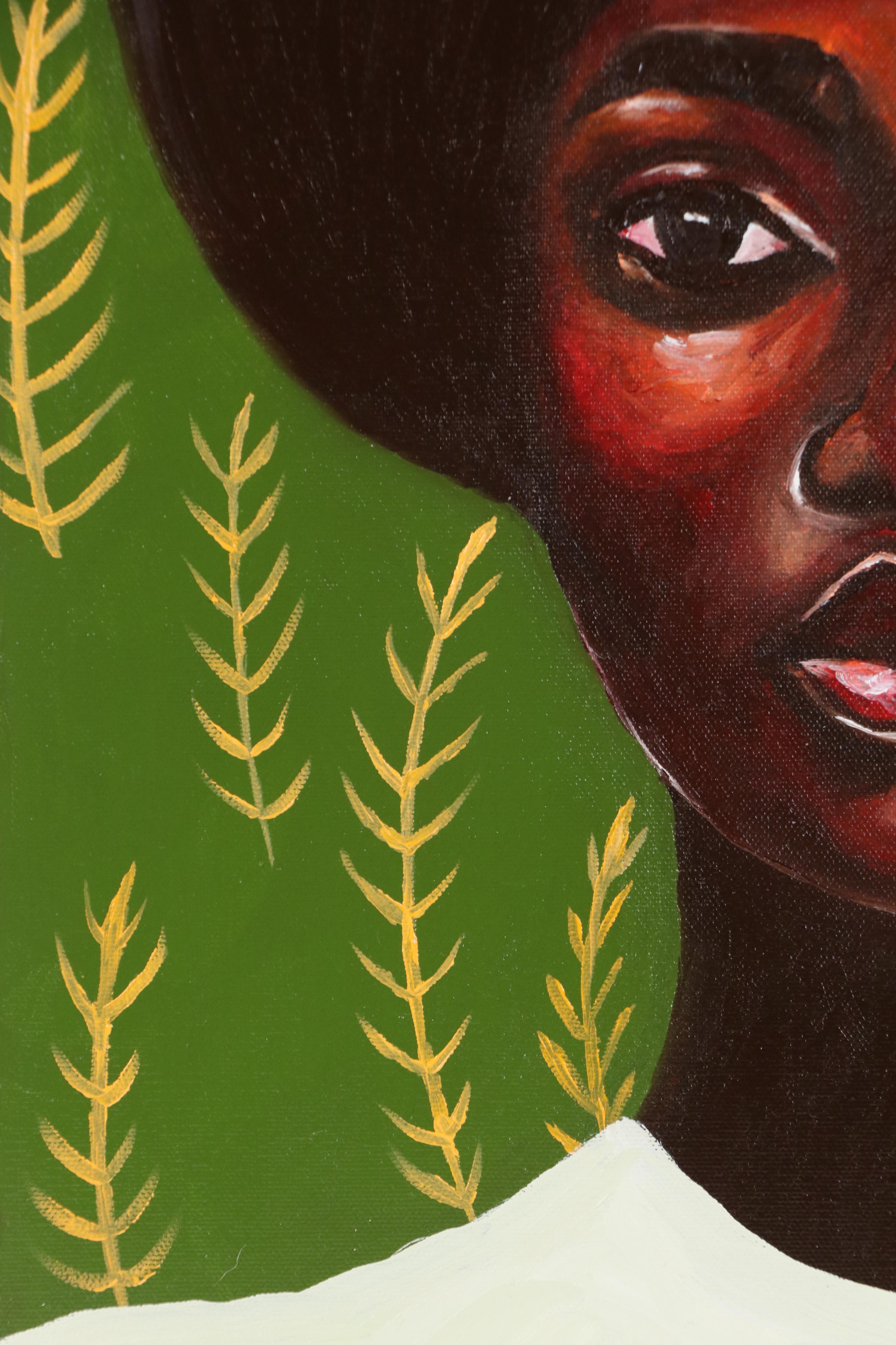 Oluwakemi Omowaire Oil Portrait "The Journey of Being.," 21st Century