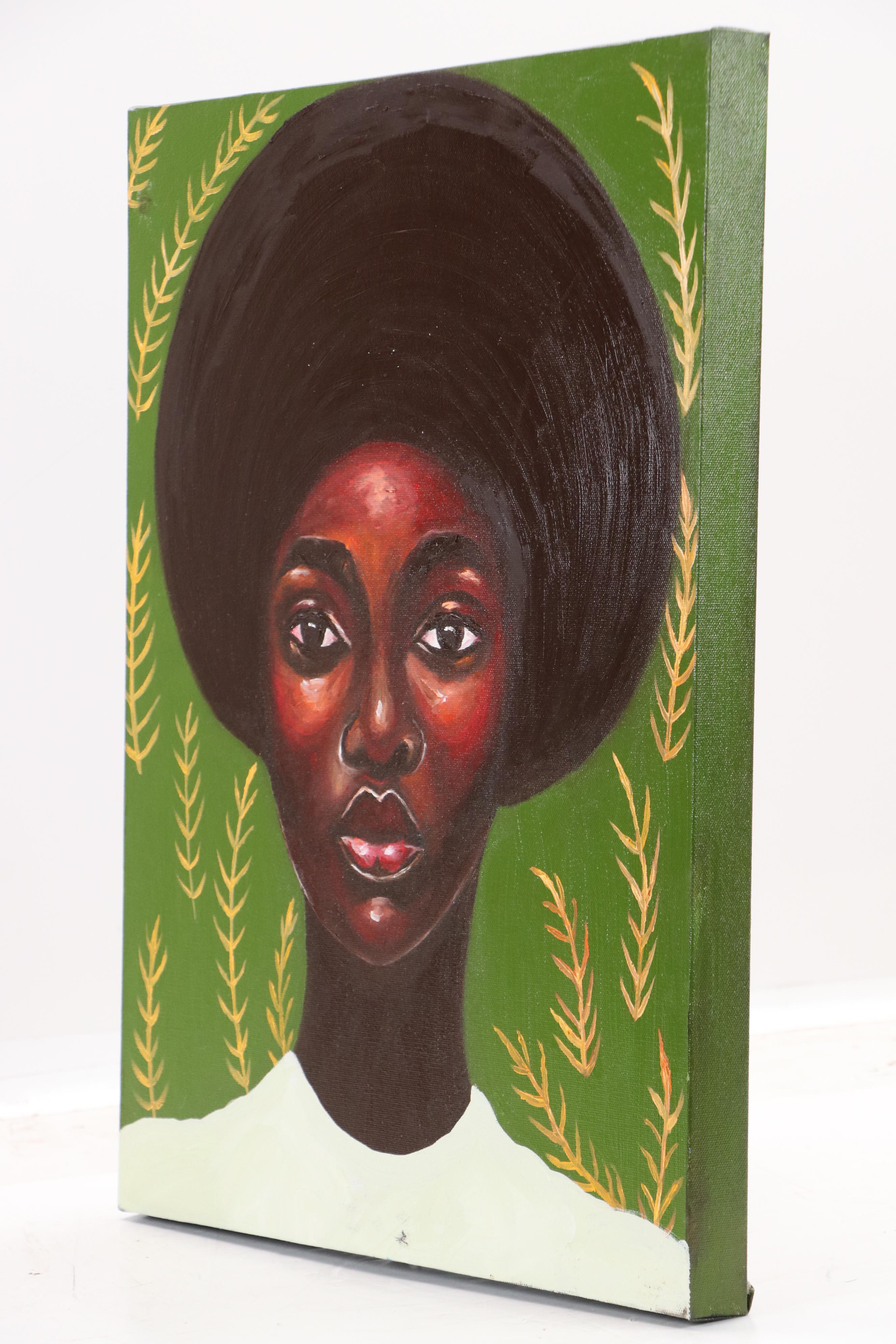 Oluwakemi Omowaire Oil Portrait "The Journey of Being.," 21st Century