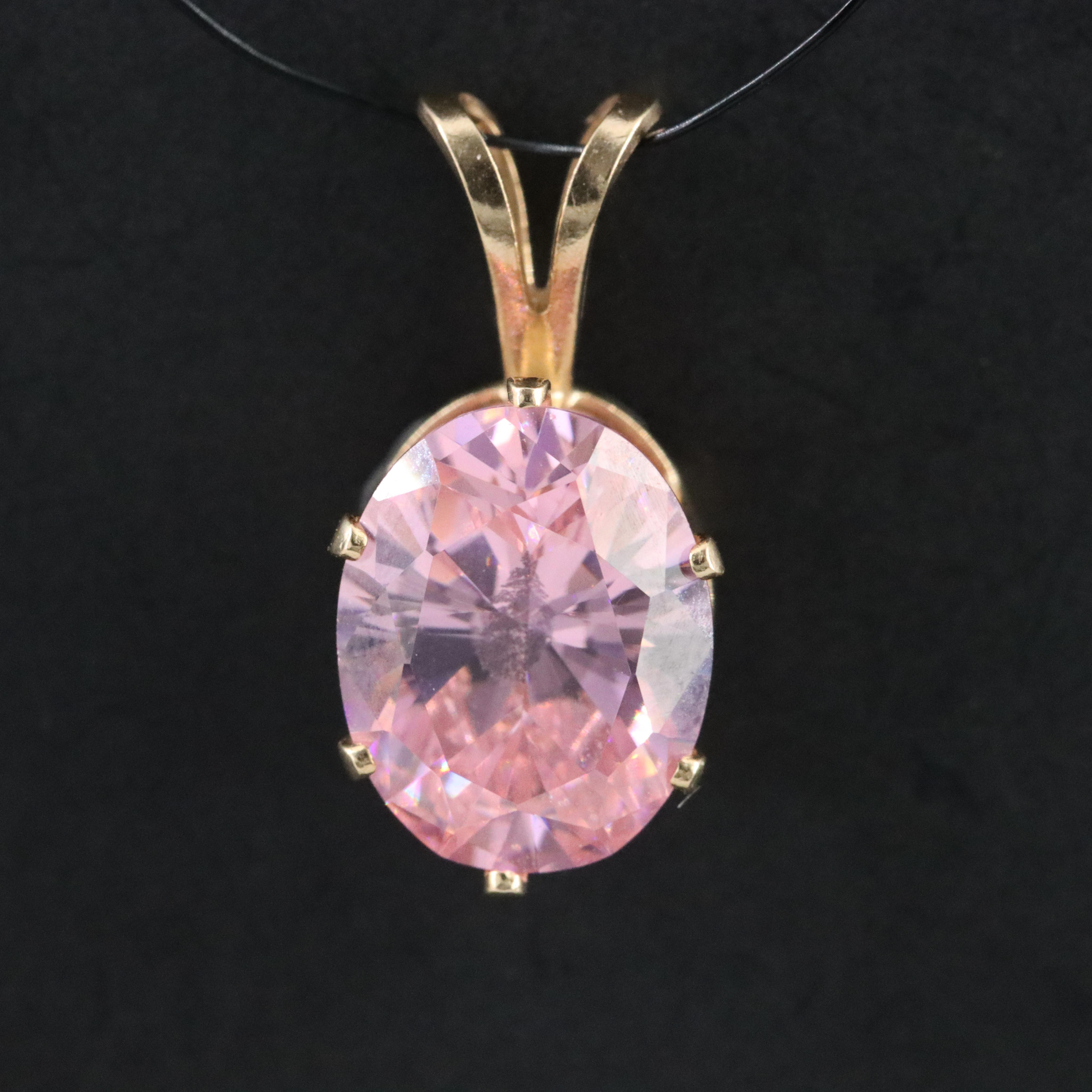 14K CZ Pendant
