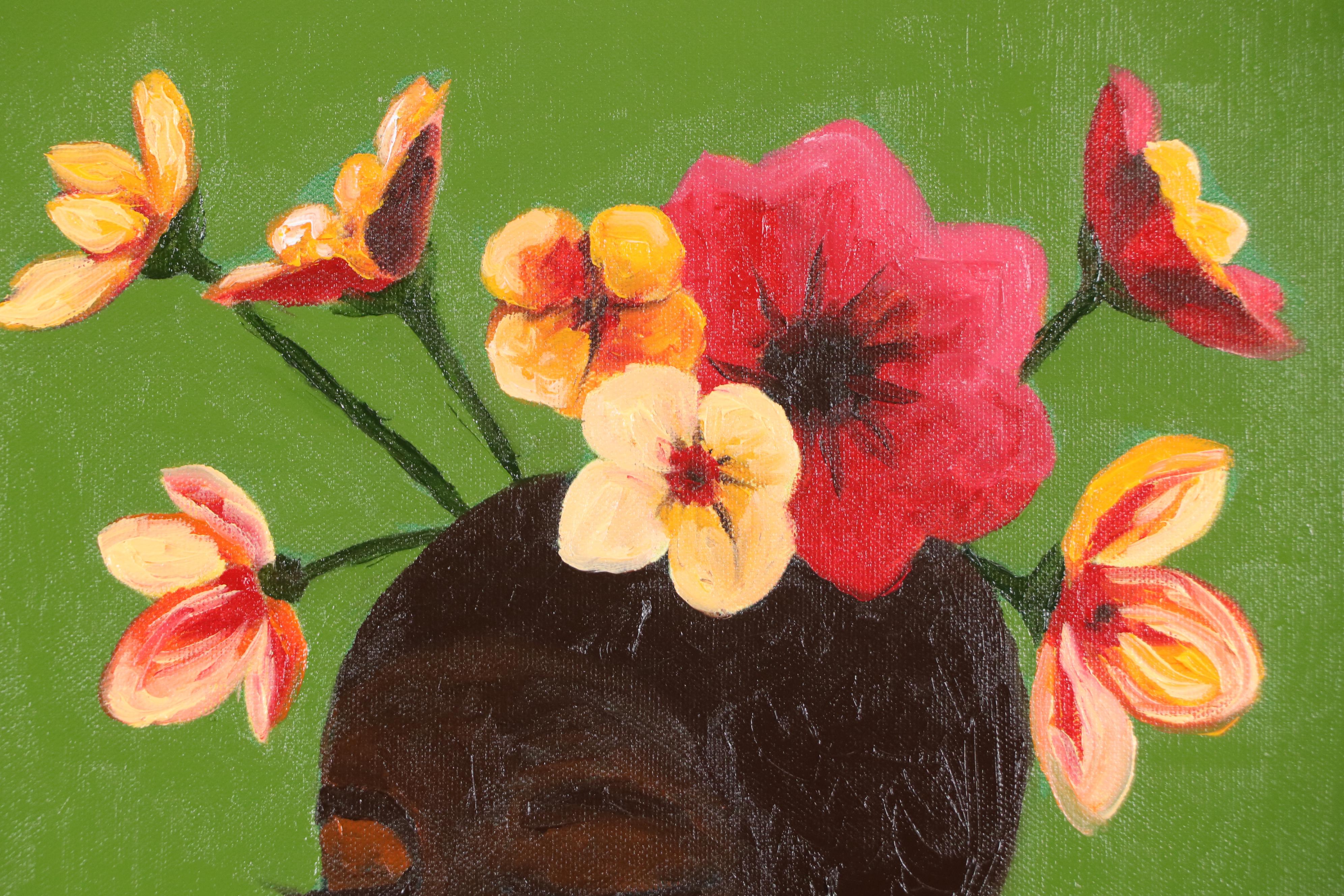 Oluwakemi Omowaire Oil Portrait "Meditation.," 21st Century