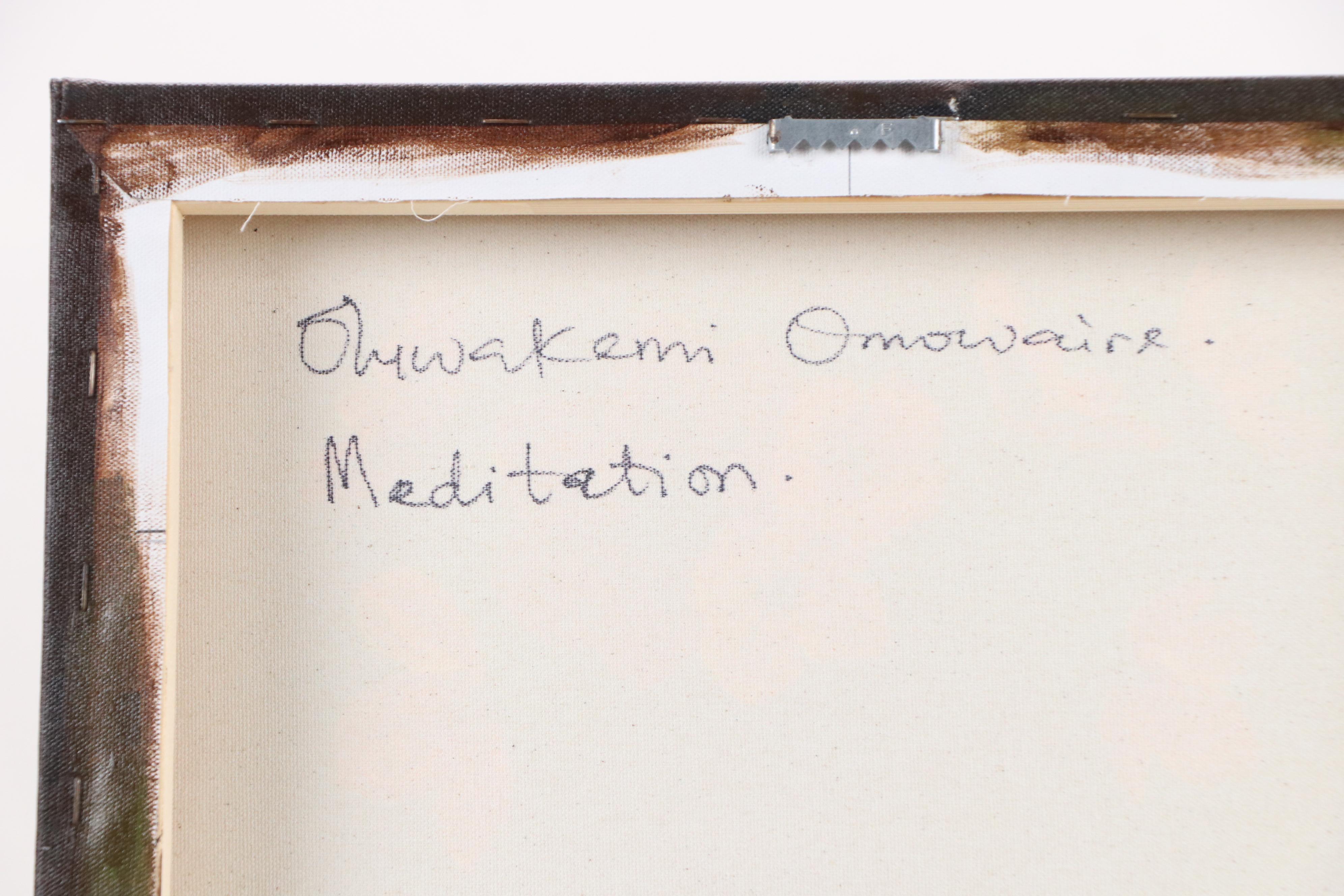 Oluwakemi Omowaire Oil Portrait "Meditation.," 21st Century