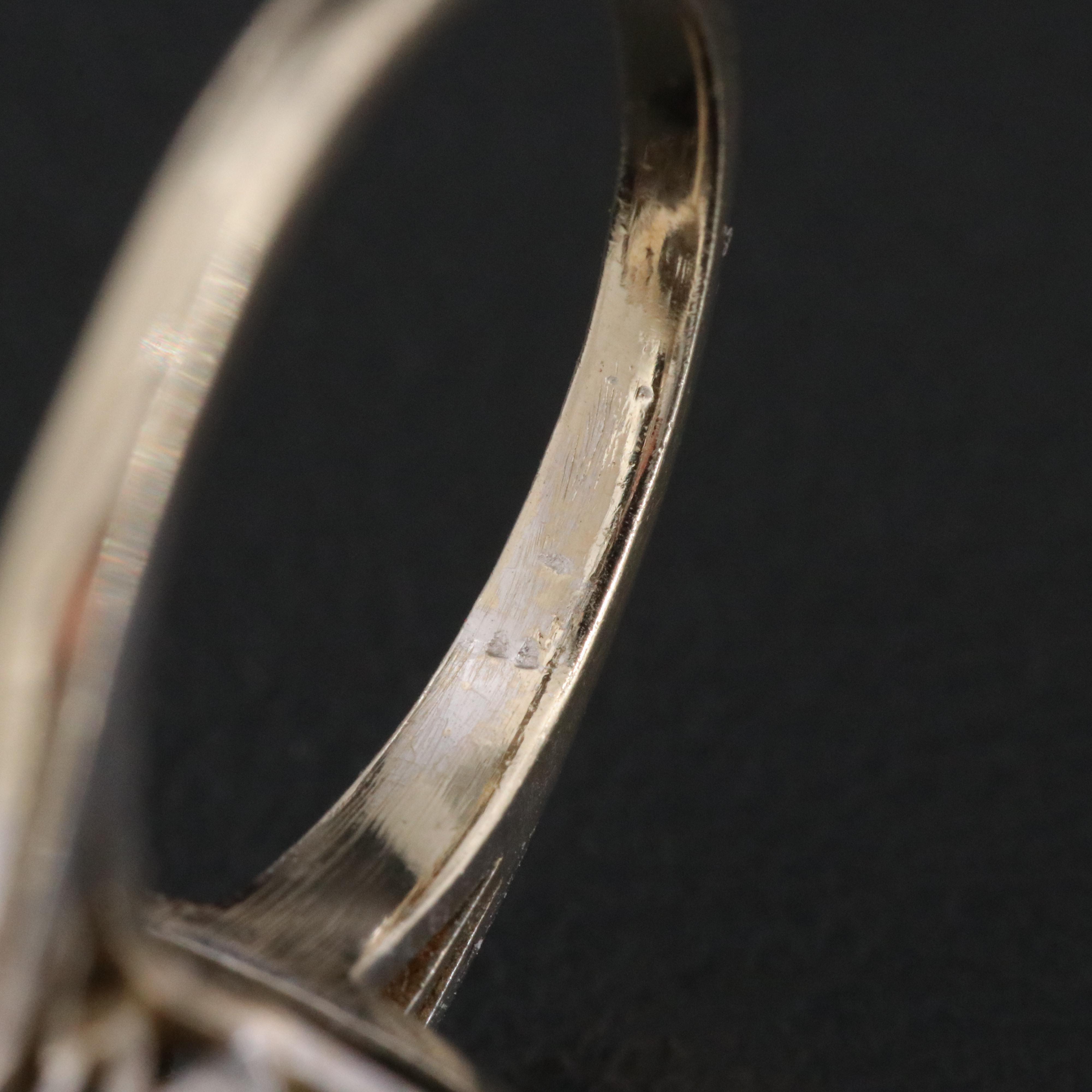 14K Vintage Opal and Diamond Ring