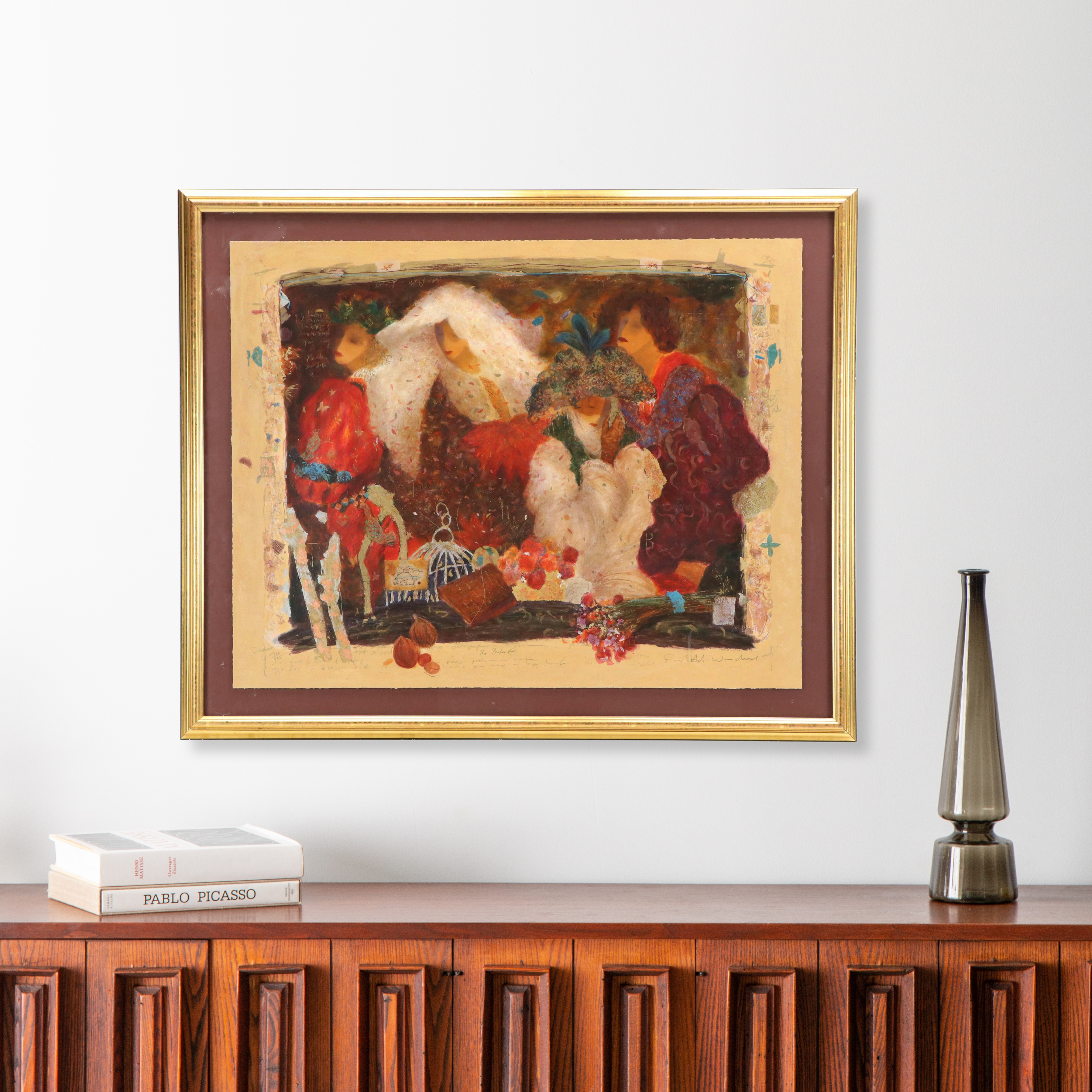 Roy Fairchild-Woodard Embellished Serigraph "The Protector," 1994