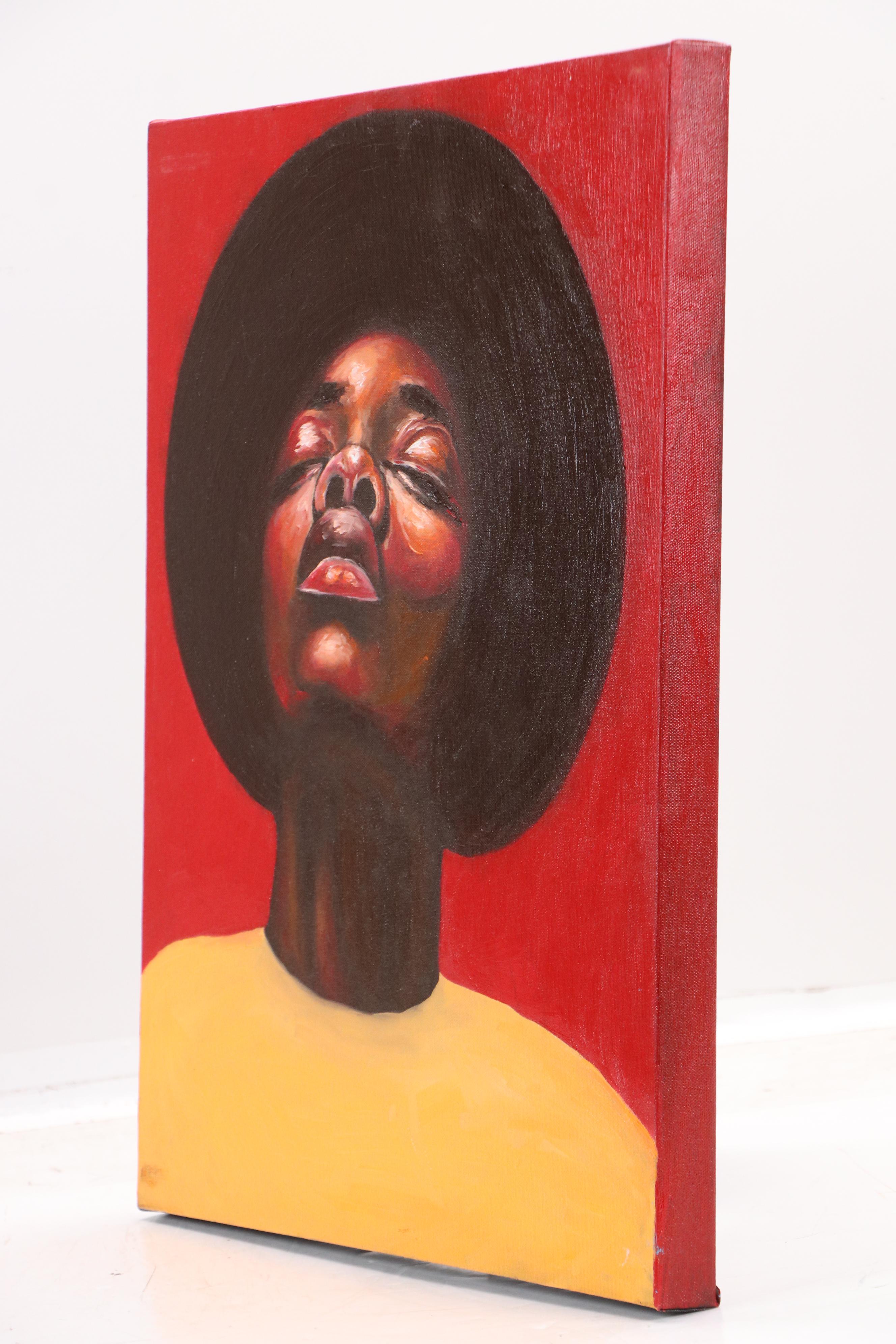 Oluwakemi Omowaire Oil Portrait "No Exit Plan.," 21st Century