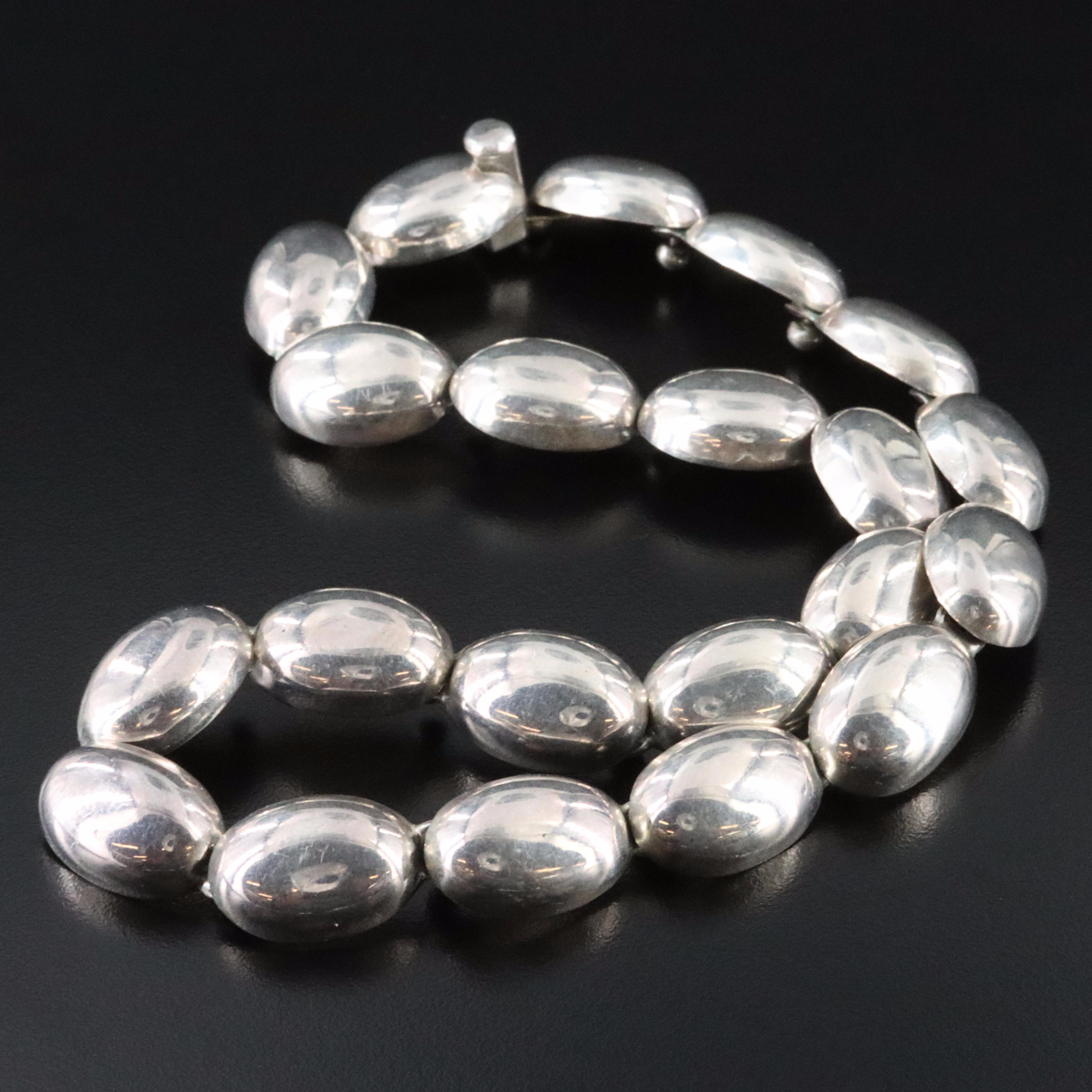 Mexican Sterling Oval Link Necklace