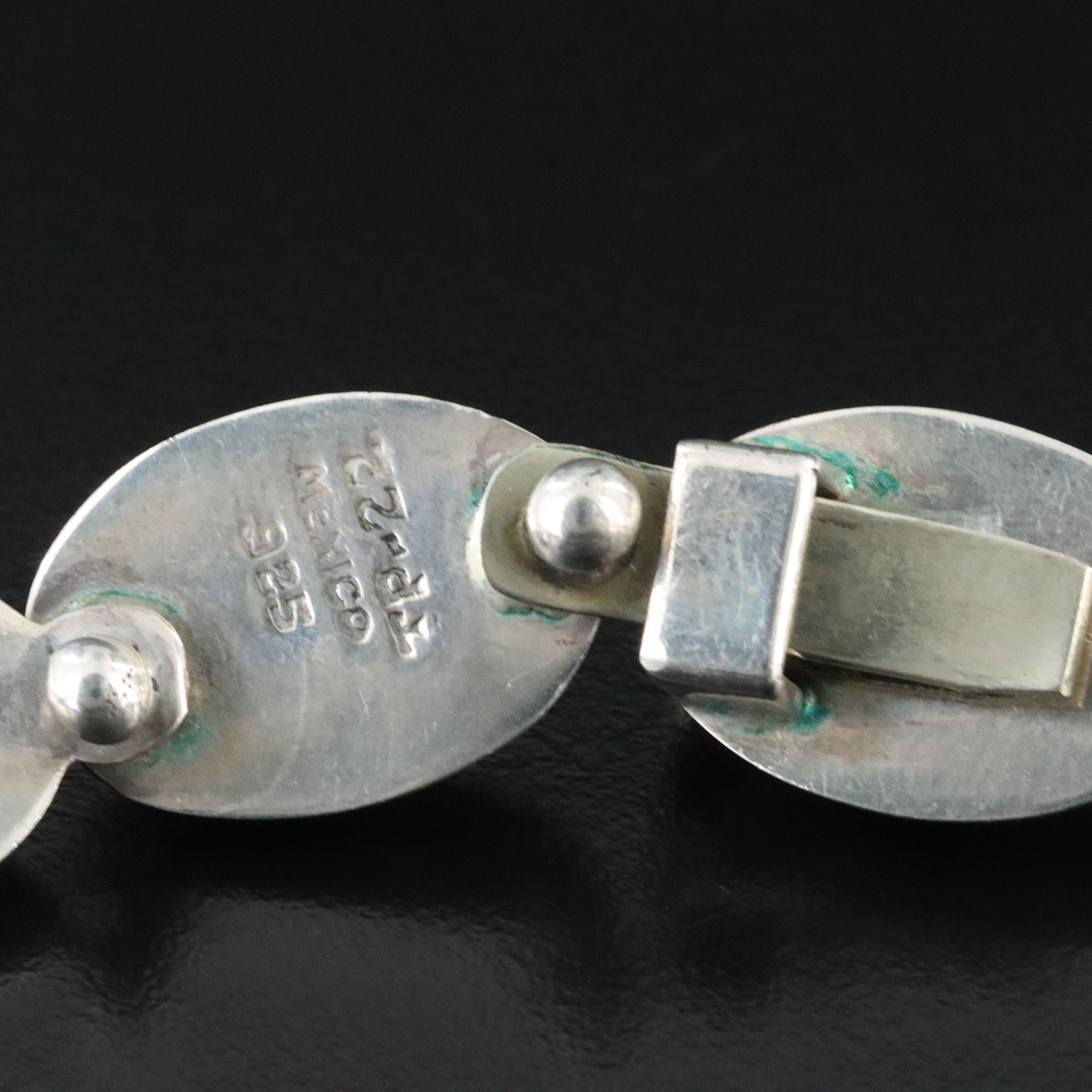 Mexican Sterling Oval Link Necklace