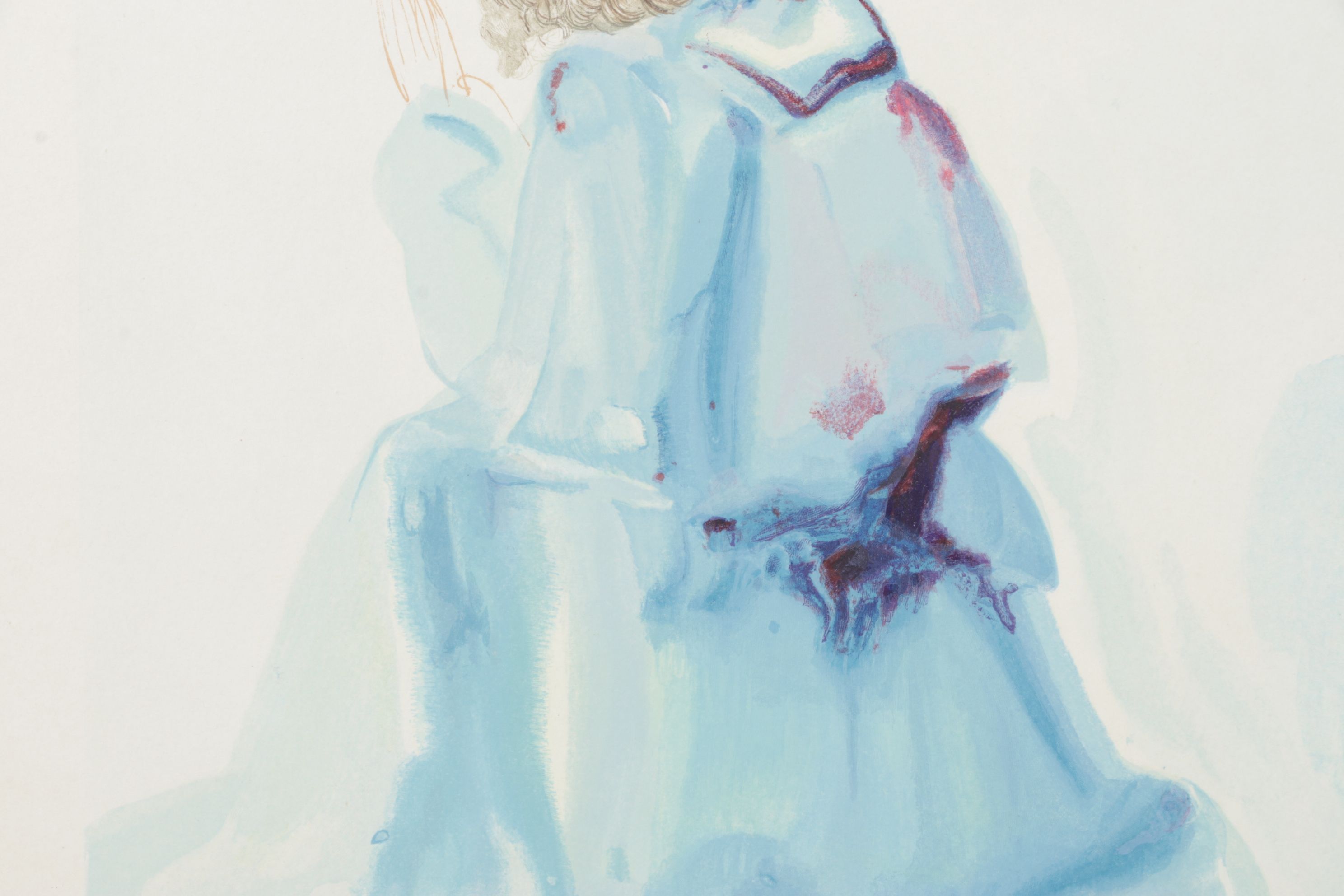 Salvador Dalí Wood Engraving "L'ange", 1964