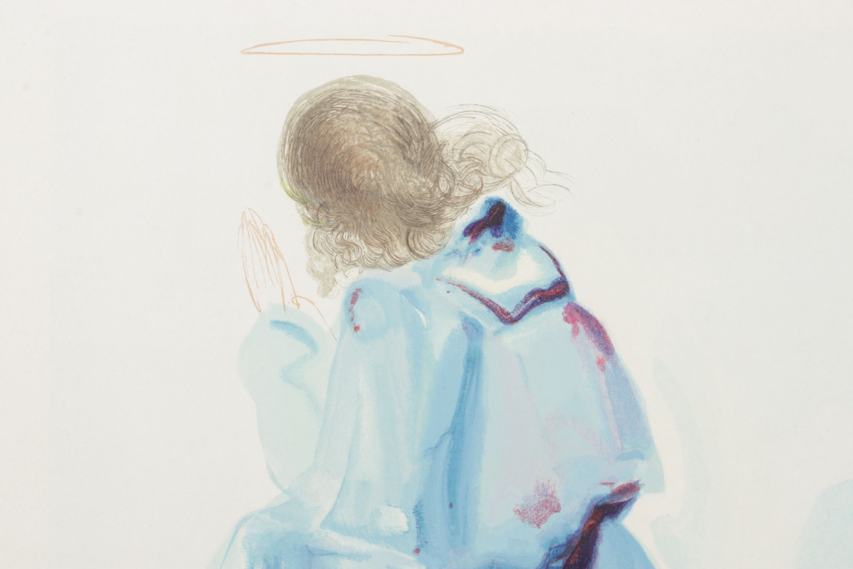 Salvador Dalí Wood Engraving "L'ange", 1964