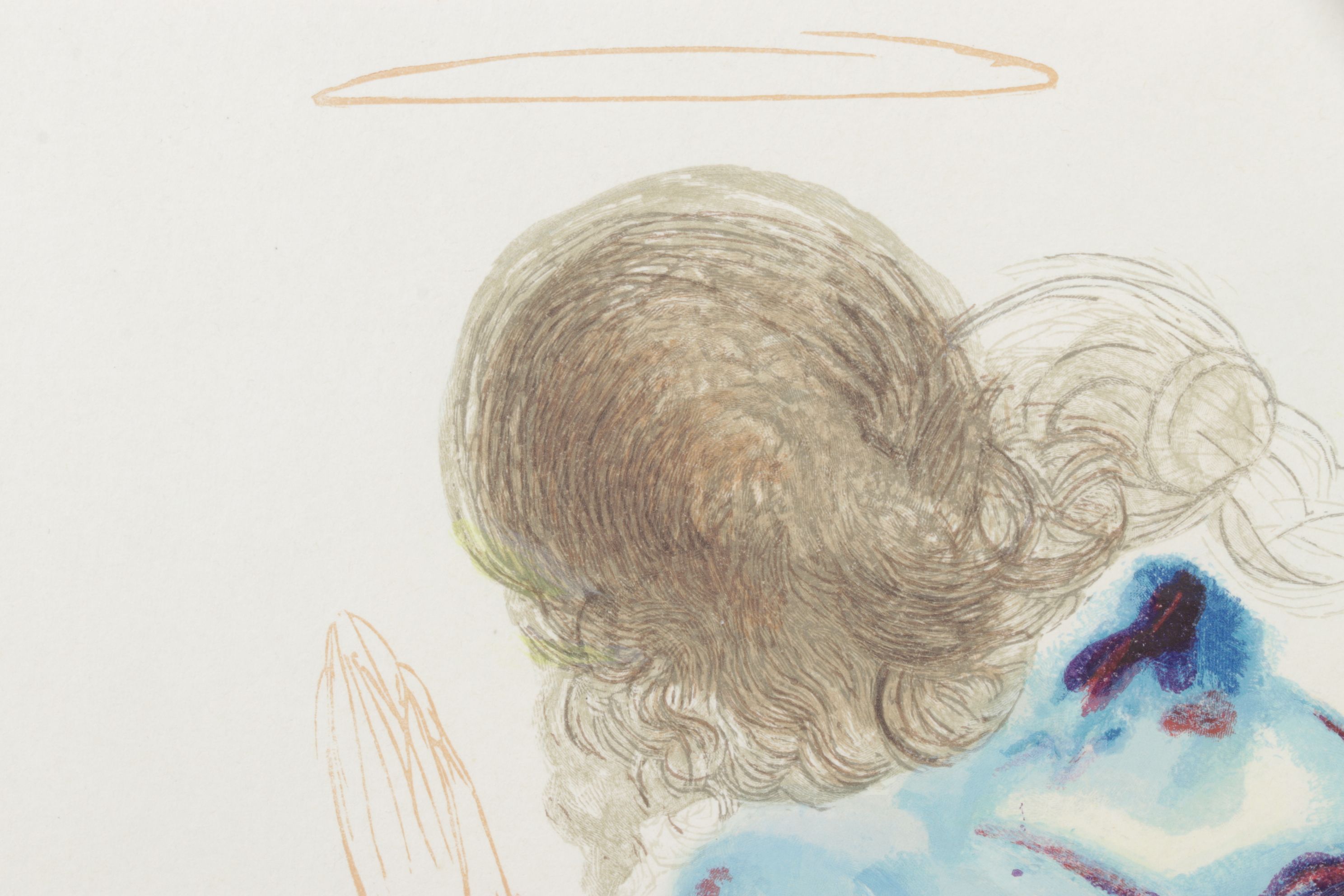 Salvador Dalí Wood Engraving "L'ange", 1964