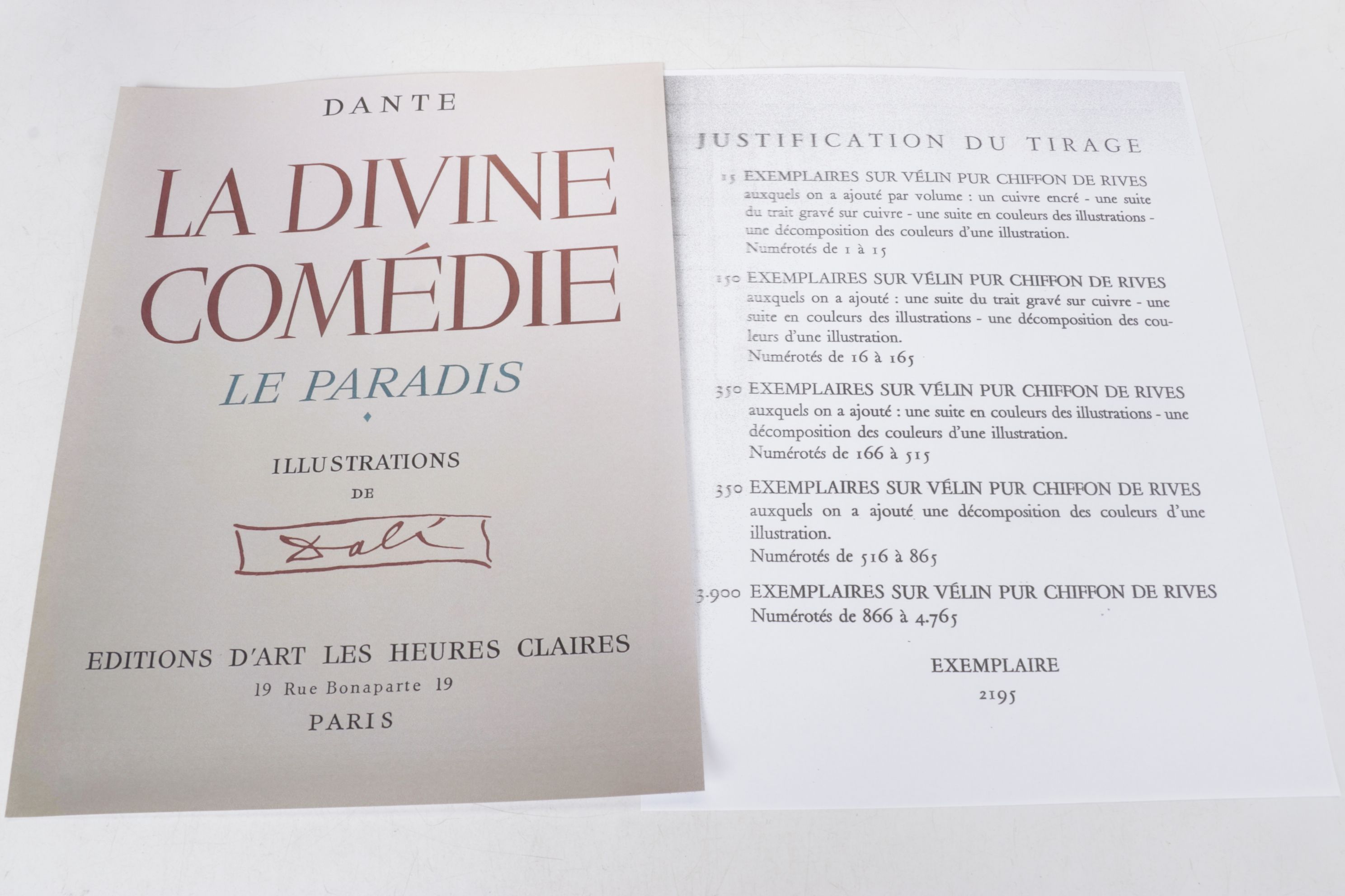 Salvador Dalí Wood Engraving "L'ange", 1964