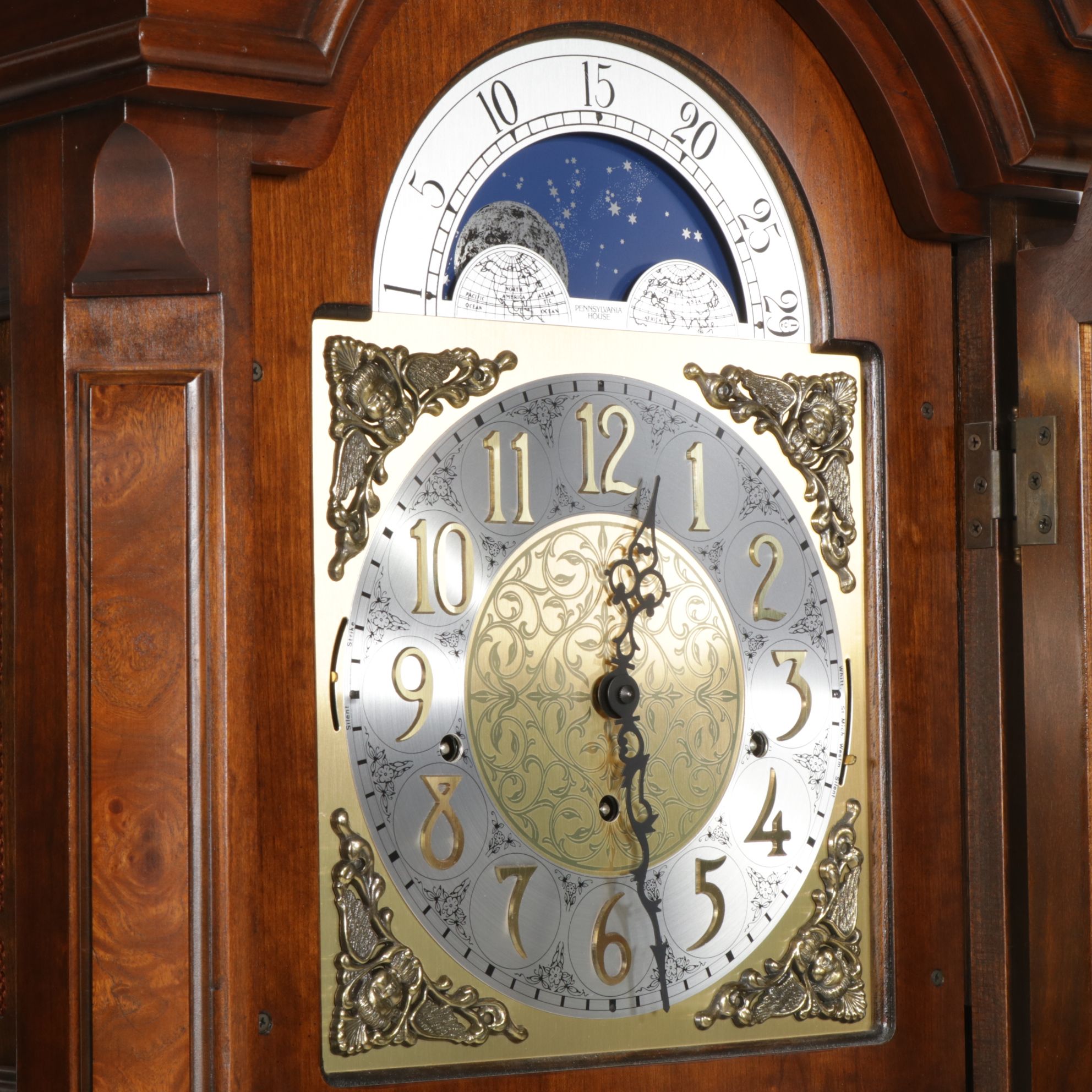 Pennsylvania House Walnut Cased Grandfather Clock