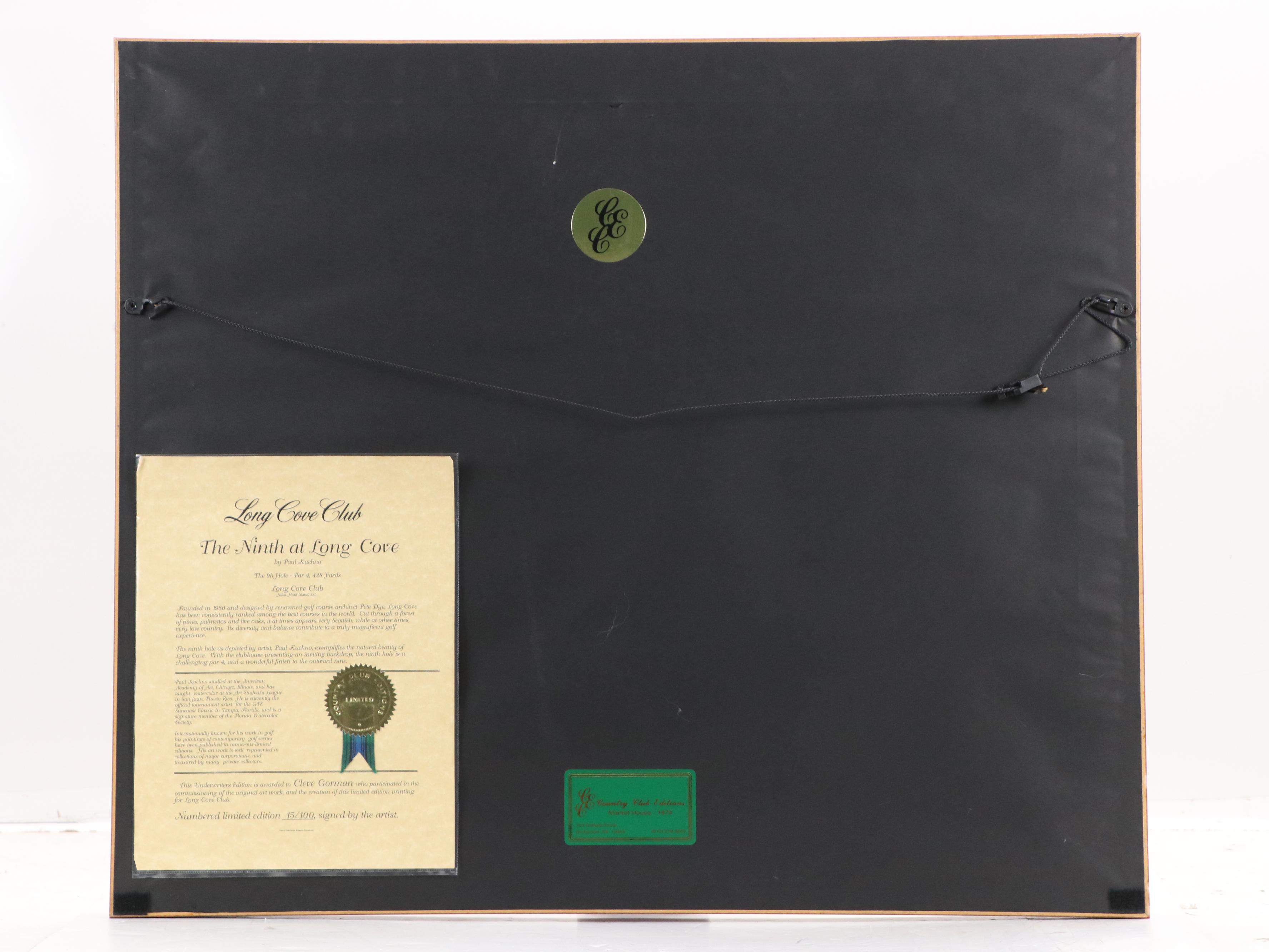 Paul Kuchno Offset Lithograph "The Ninth at Long Cove"