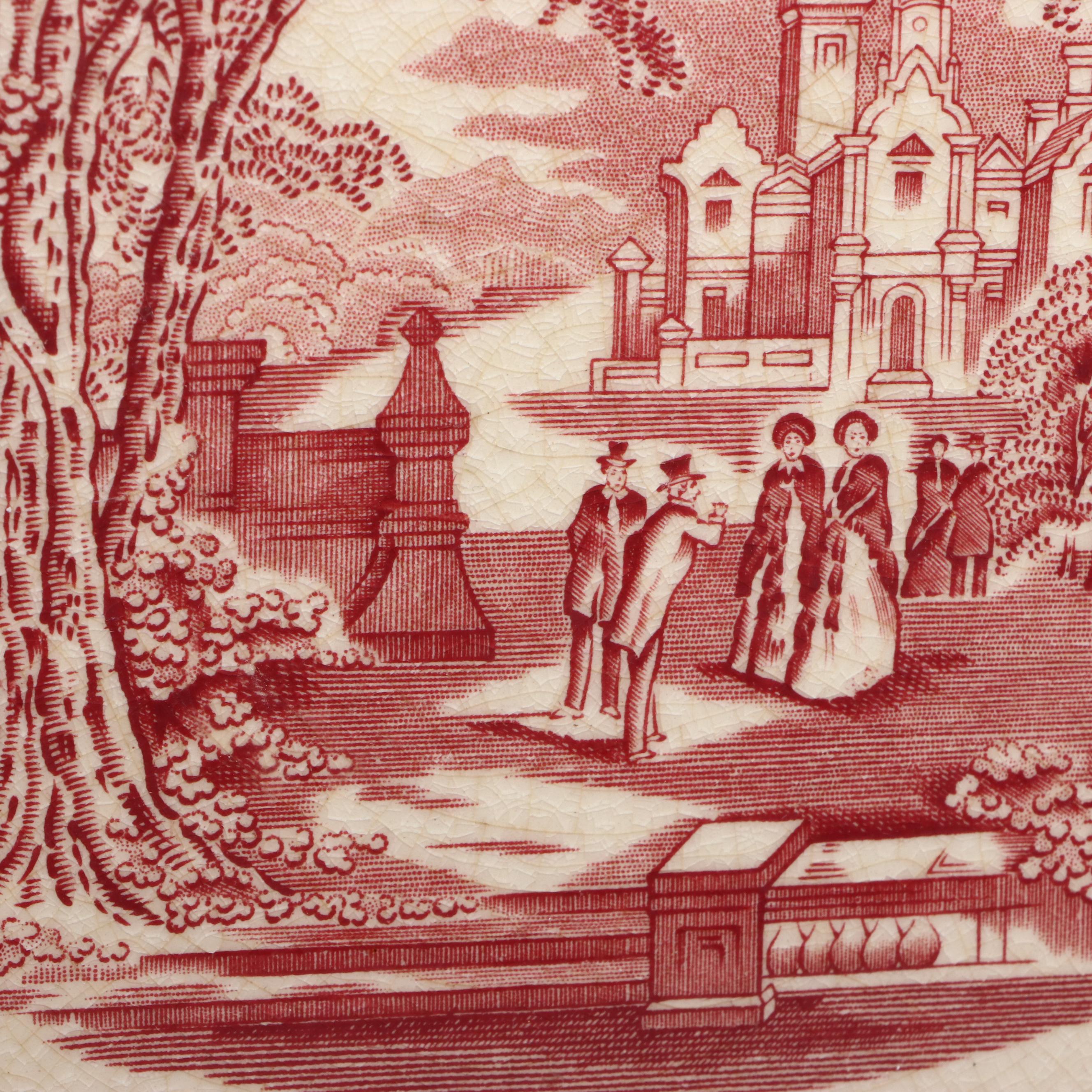 Mason's "Vista" Pink Ironstone China Dinnerware, Mid-20th Century