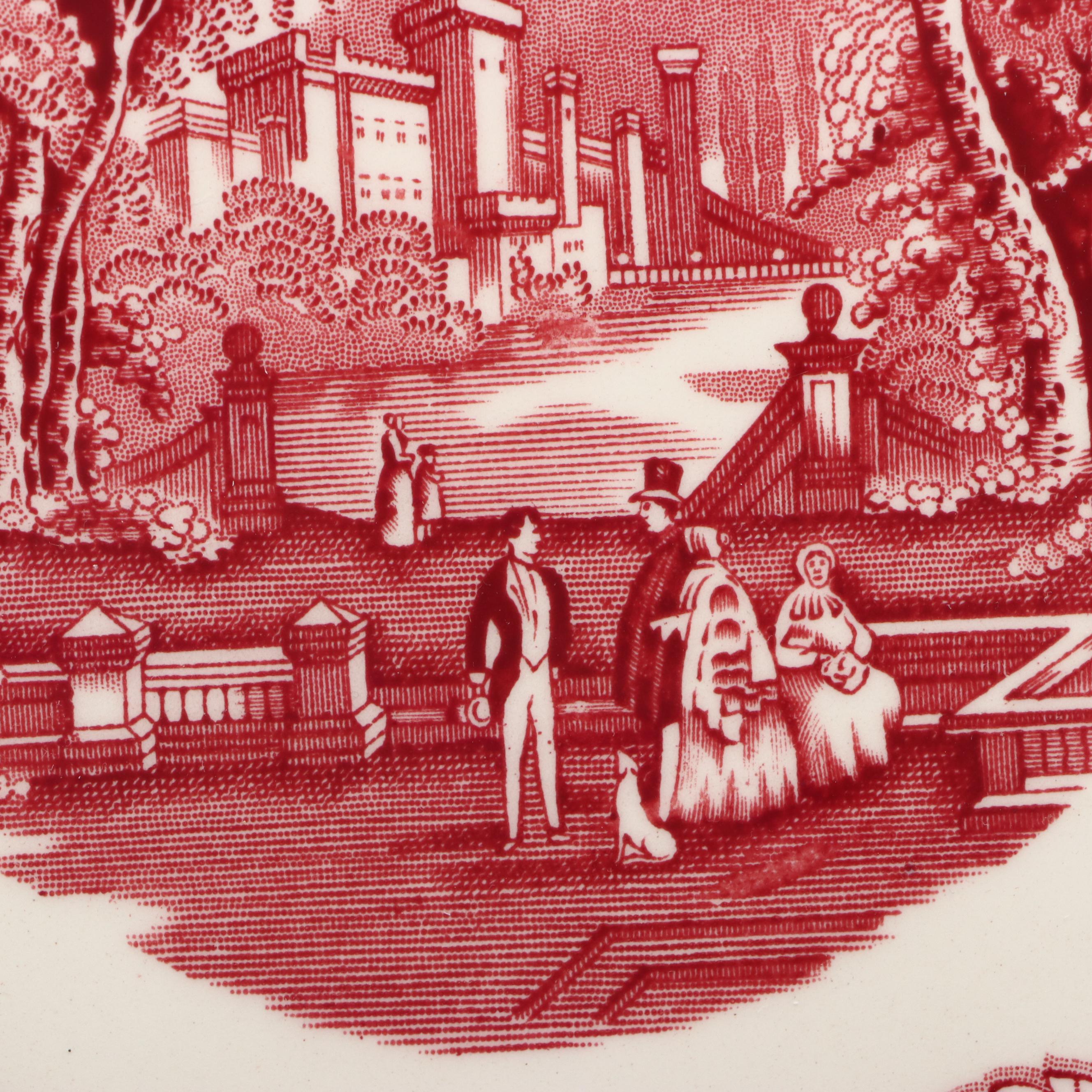 Mason's "Vista" Pink Ironstone China Dinnerware, Mid-20th Century