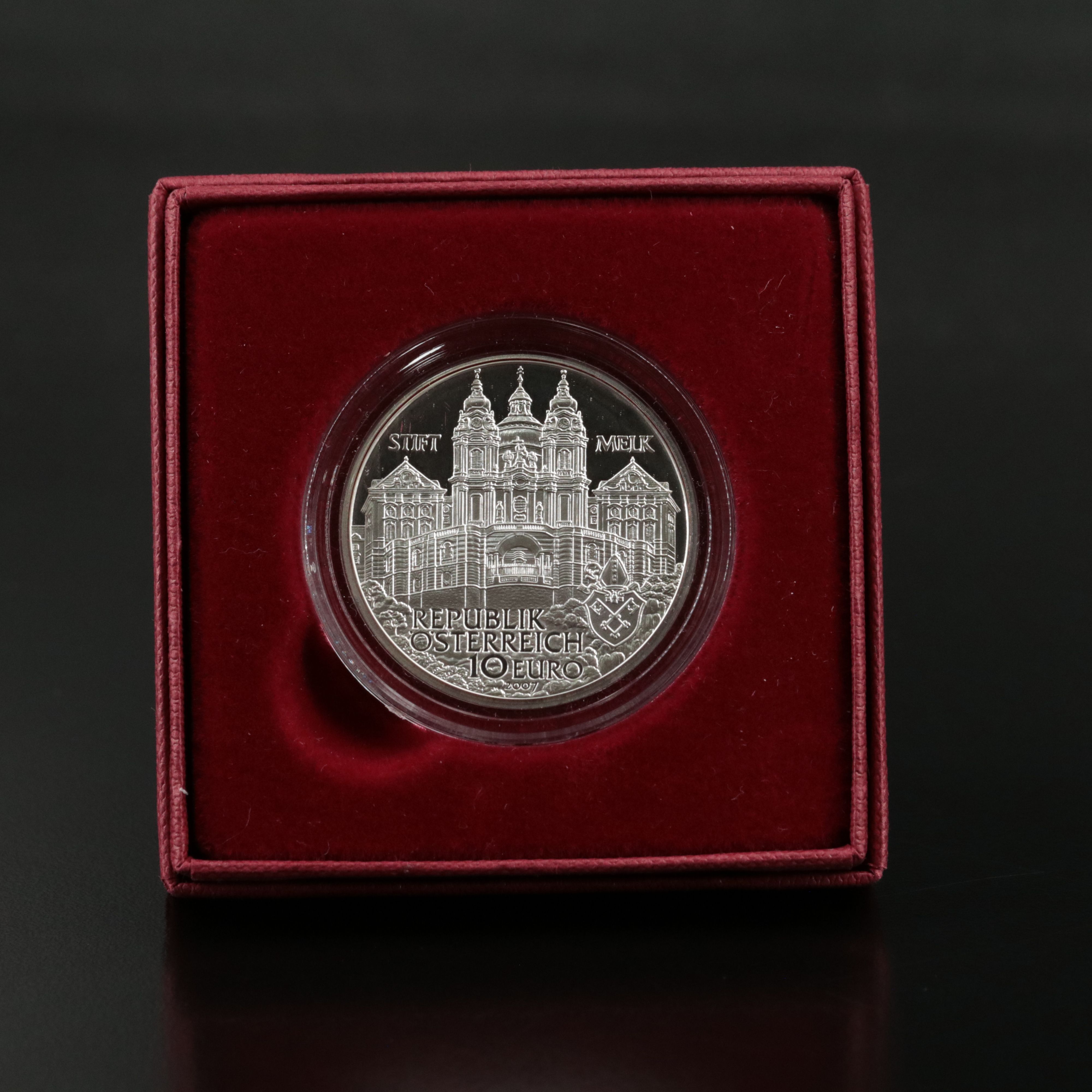 2007 Austria 10-Euro Melk Abbey Commemorative Proof Silver Coin