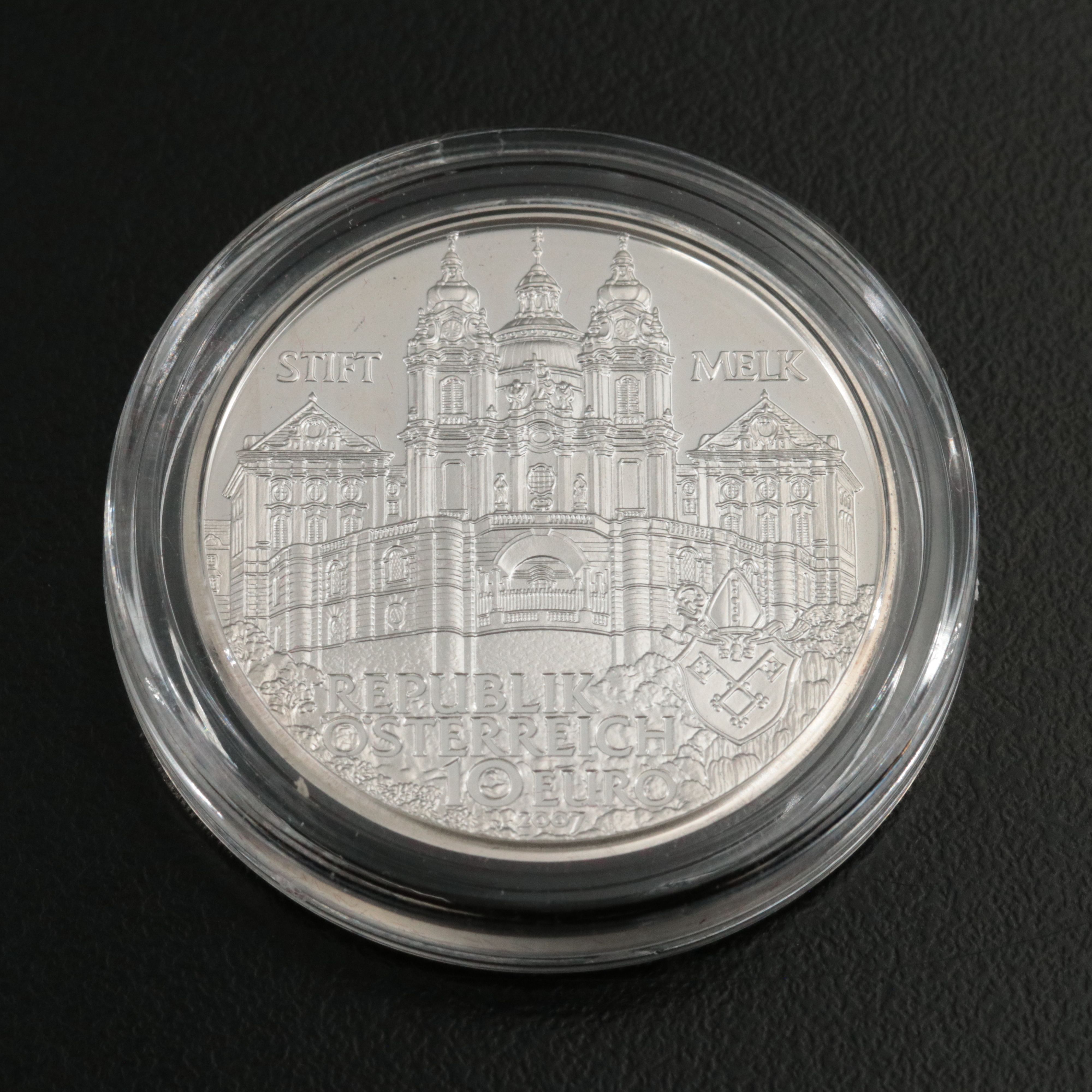 2007 Austria 10-Euro Melk Abbey Commemorative Proof Silver Coin