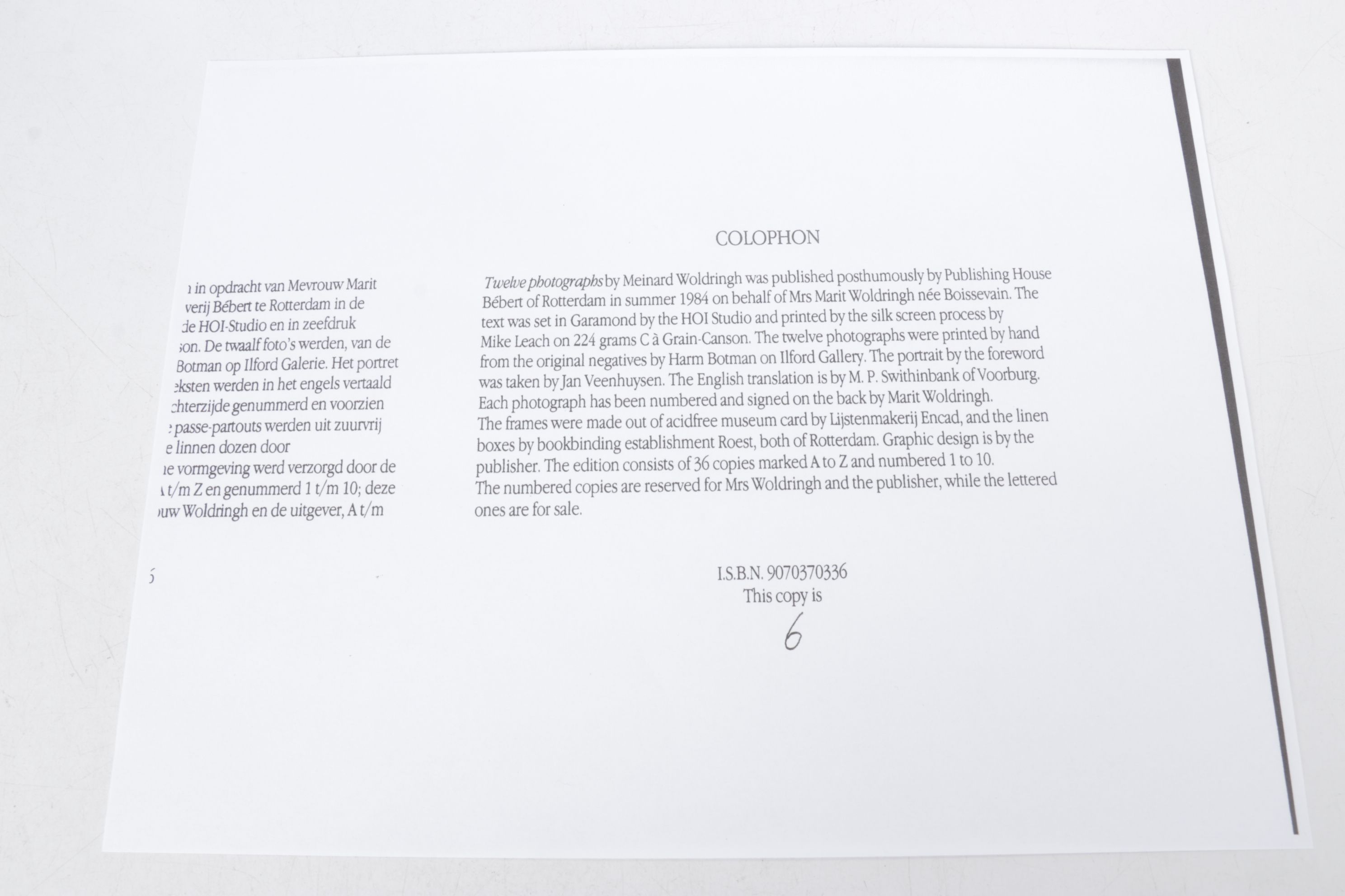 Meinard Woldringh Sivler Gelatin Abstract Photograph