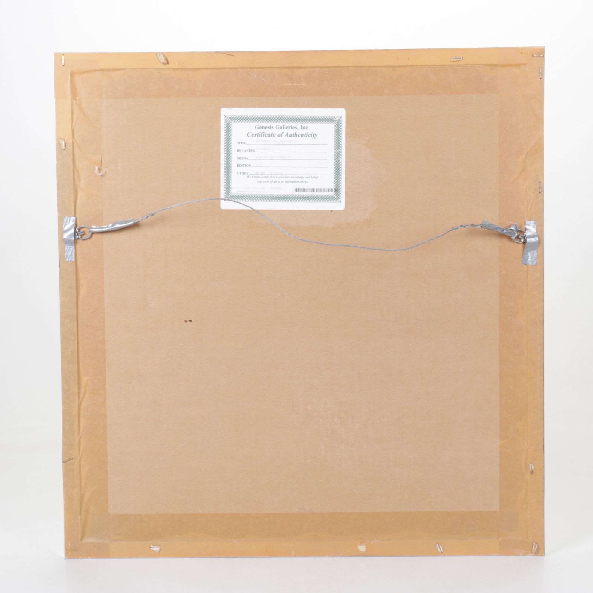 Victor Vasarely Serigraph Optical Art of a Cube in a Hexagon, Late 20th Century