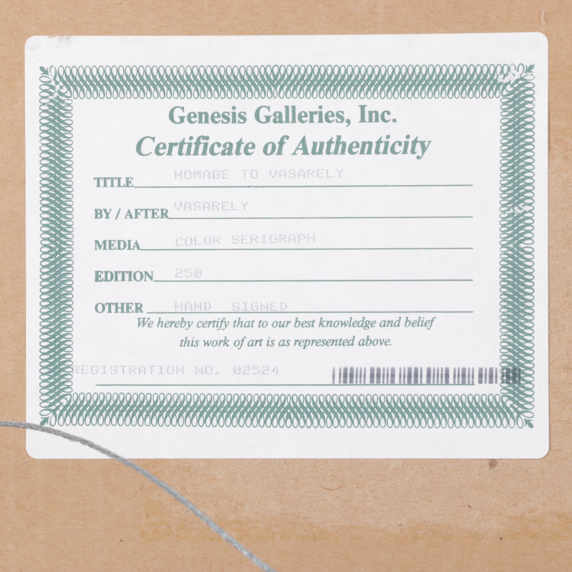 Victor Vasarely Serigraph Optical Art of a Cube in a Hexagon, Late 20th Century